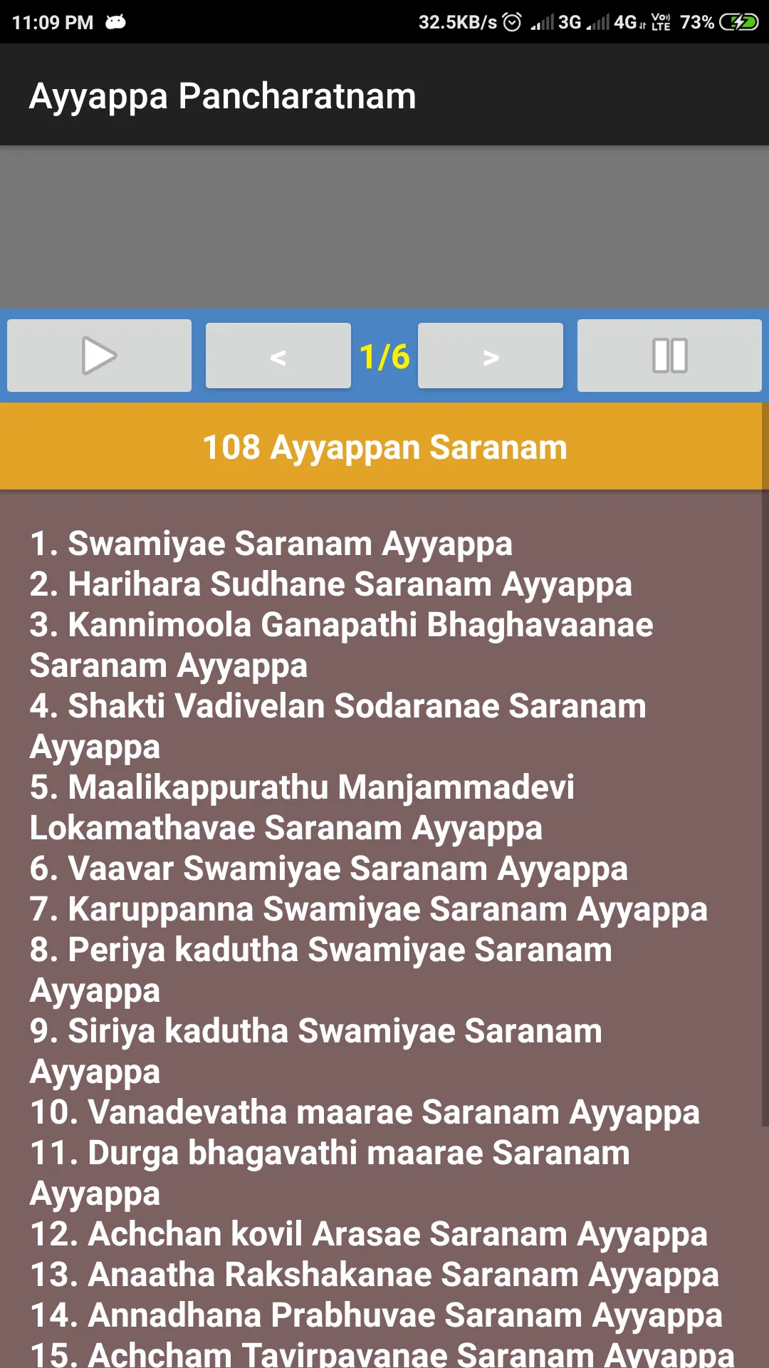 Ayyappa Pancharatnam & 108 Sar | Indus Appstore | Screenshot