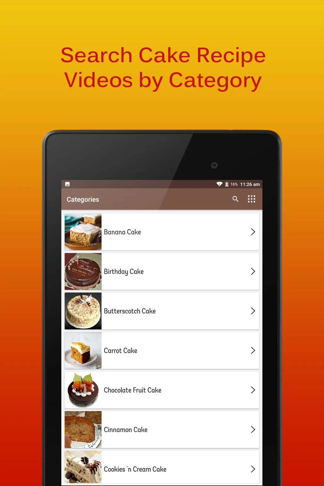 Cake Recipes Videos | Indus Appstore | Screenshot