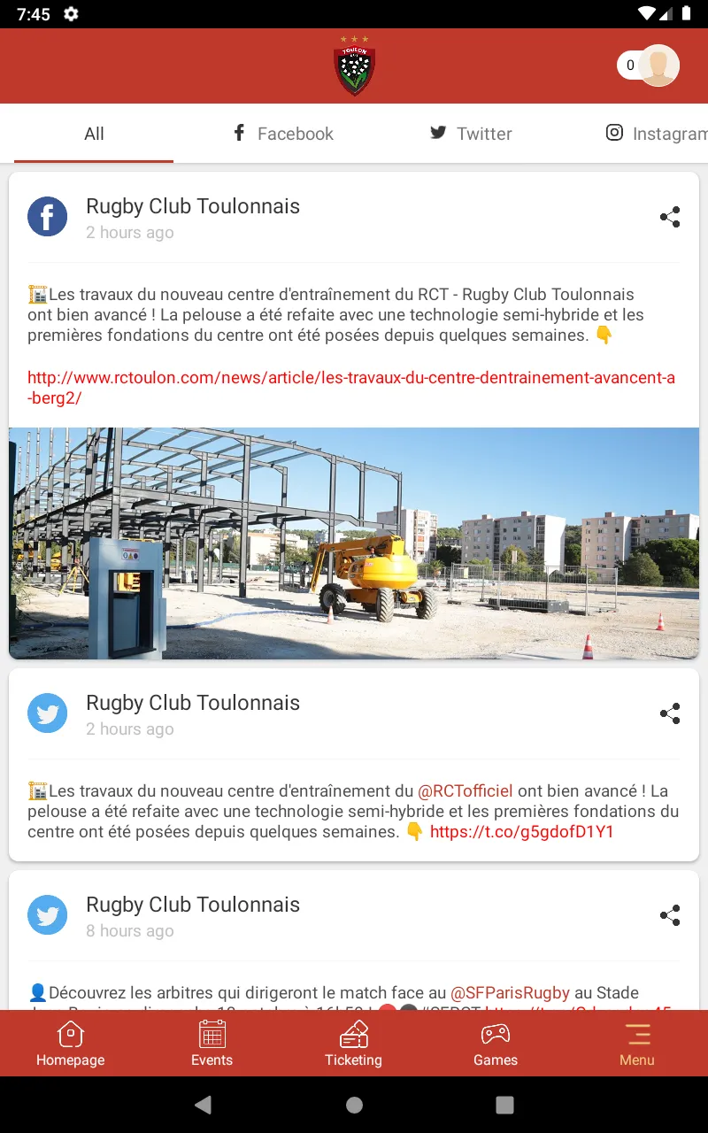 Rugby Club Toulonnais | Indus Appstore | Screenshot