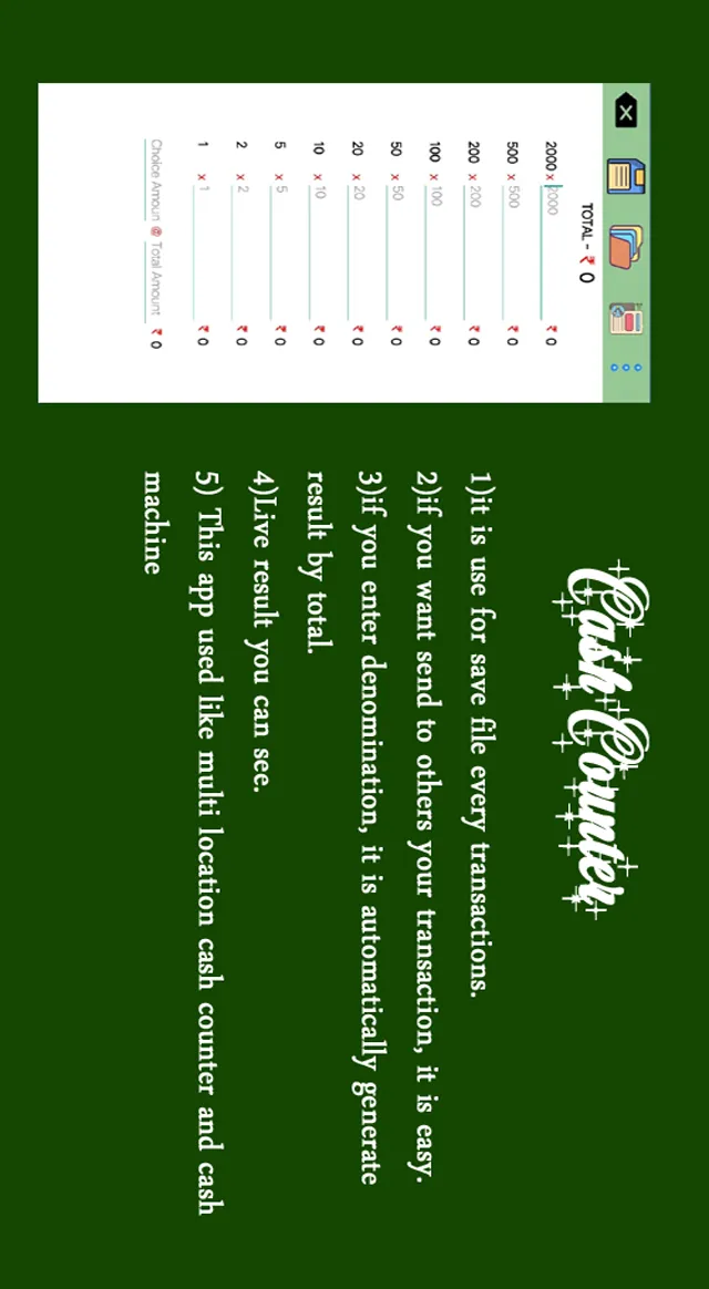 Cash Calculator - denomination | Indus Appstore | Screenshot