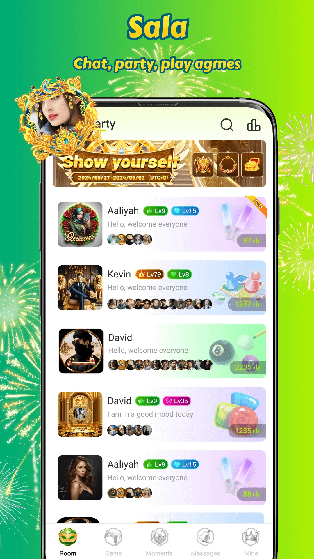 Sala Voice Rooms & Party Games | Indus Appstore | Screenshot