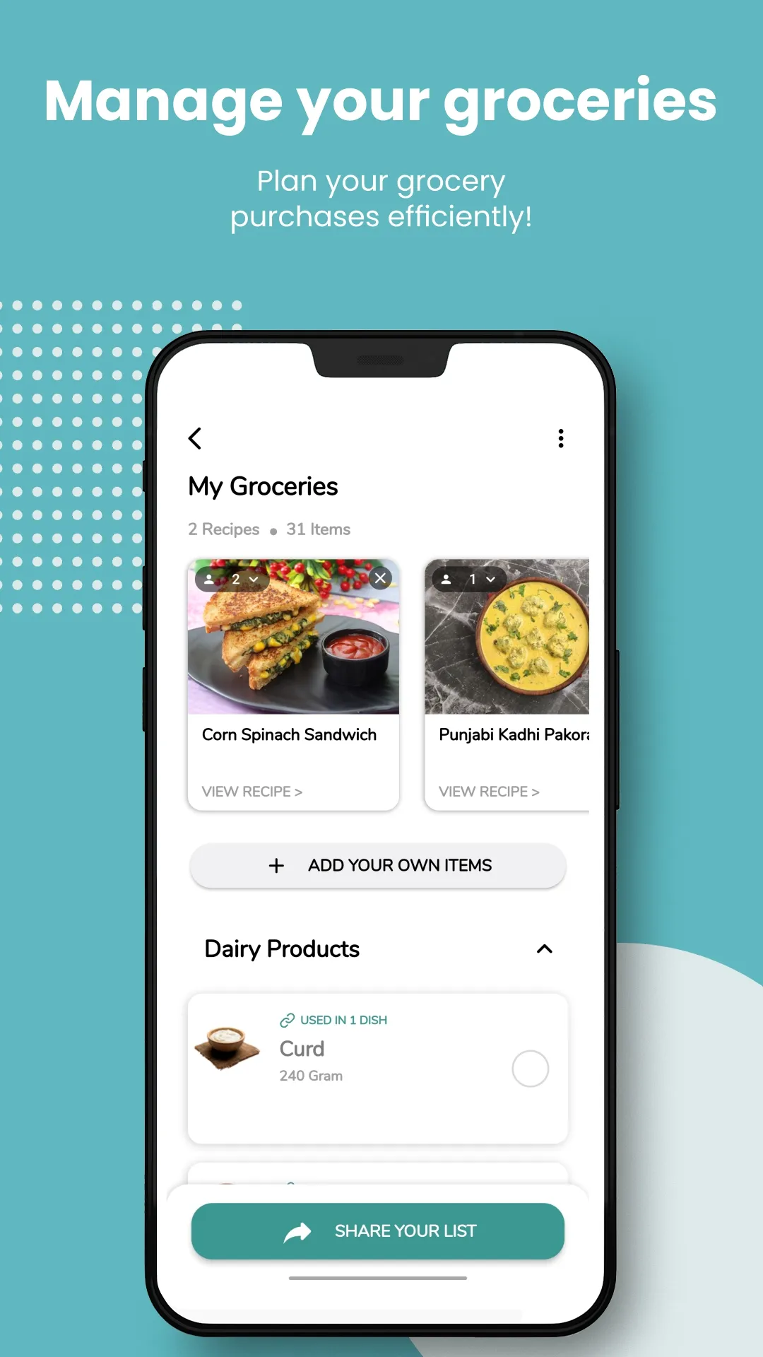 Sortizy - Everyday Recipes | Indus Appstore | Screenshot