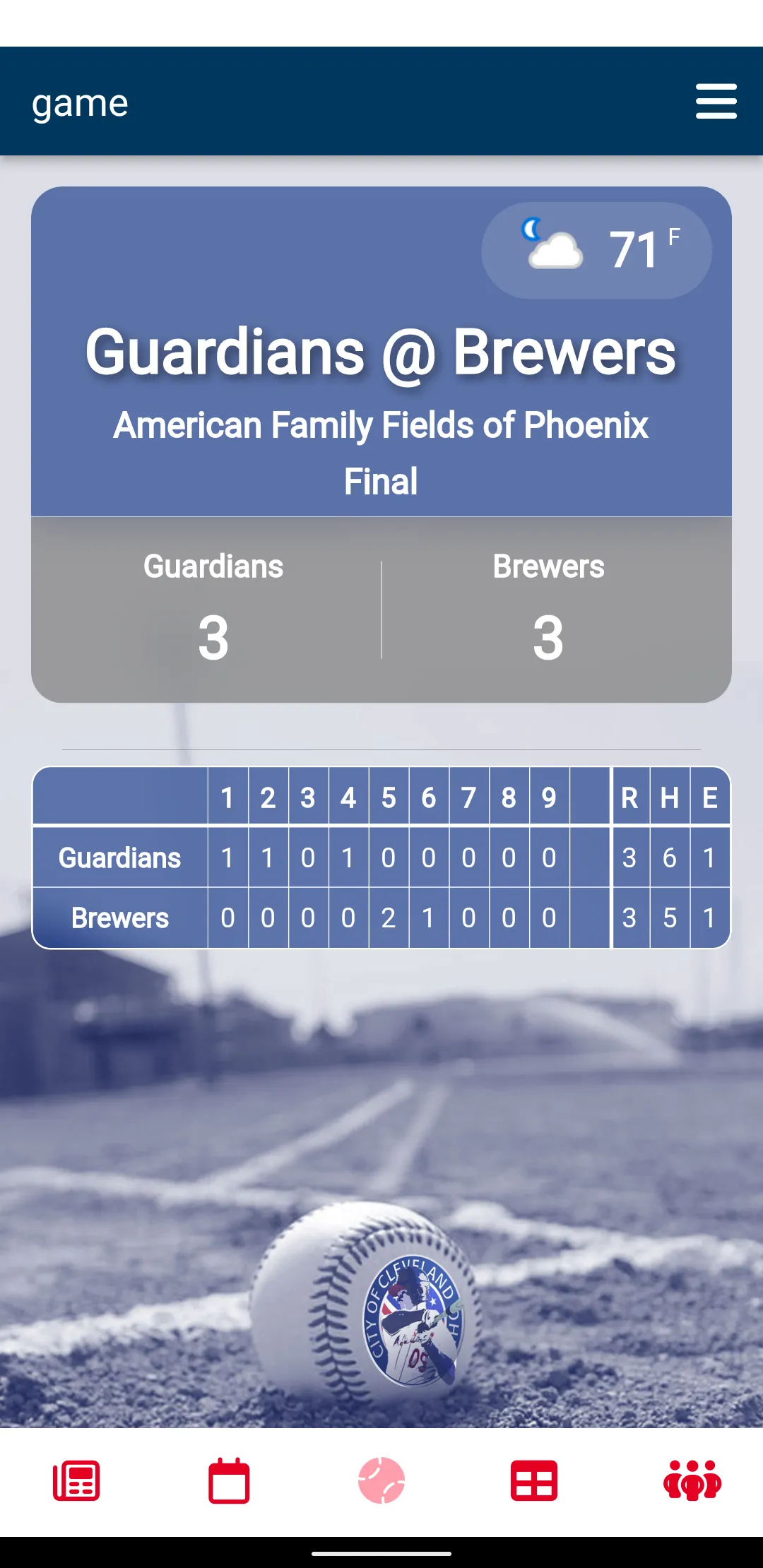 Cleveland Baseball | Indus Appstore | Screenshot