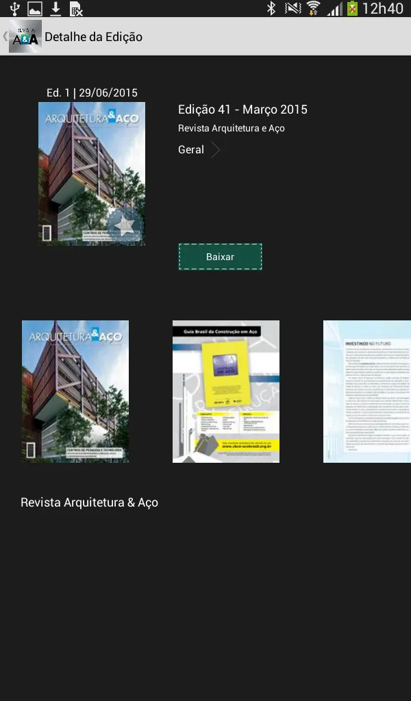 Revista Arquitetura & Aço | Indus Appstore | Screenshot