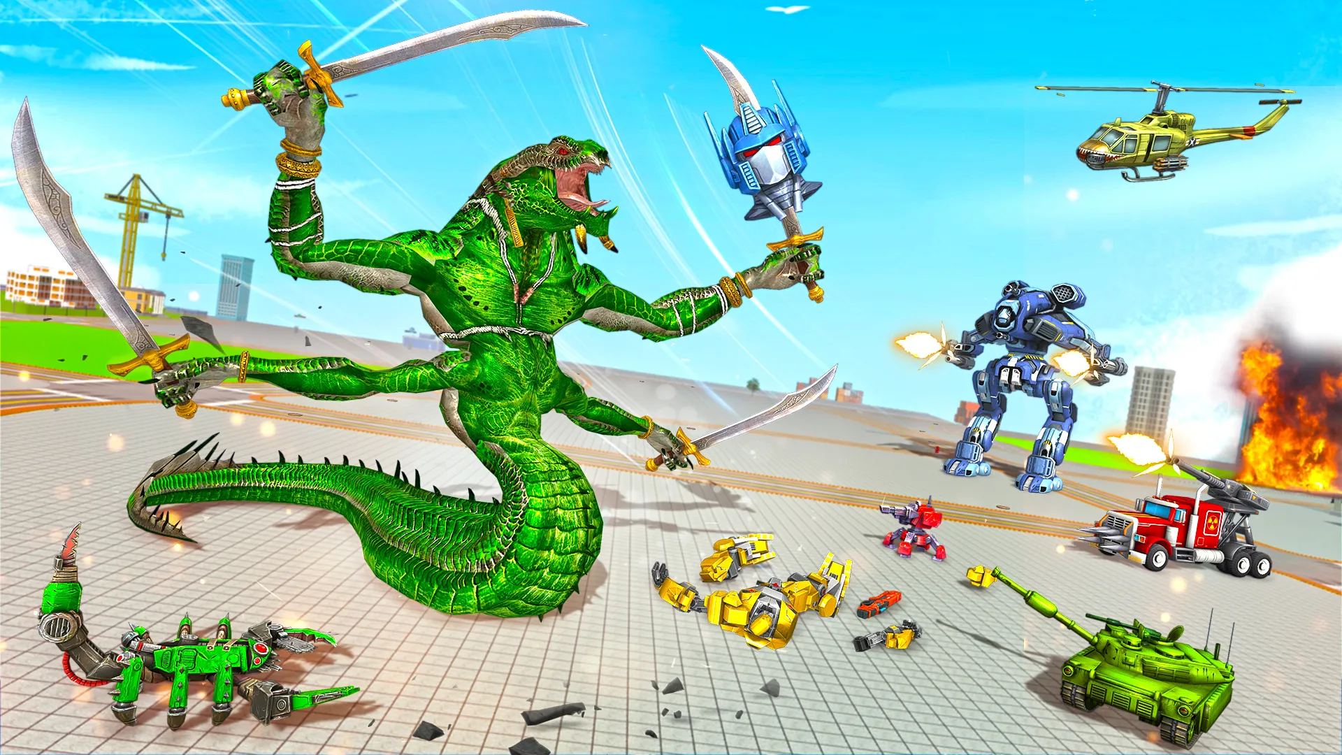 Snake Robot Game - Stone Robot | Indus Appstore | Screenshot