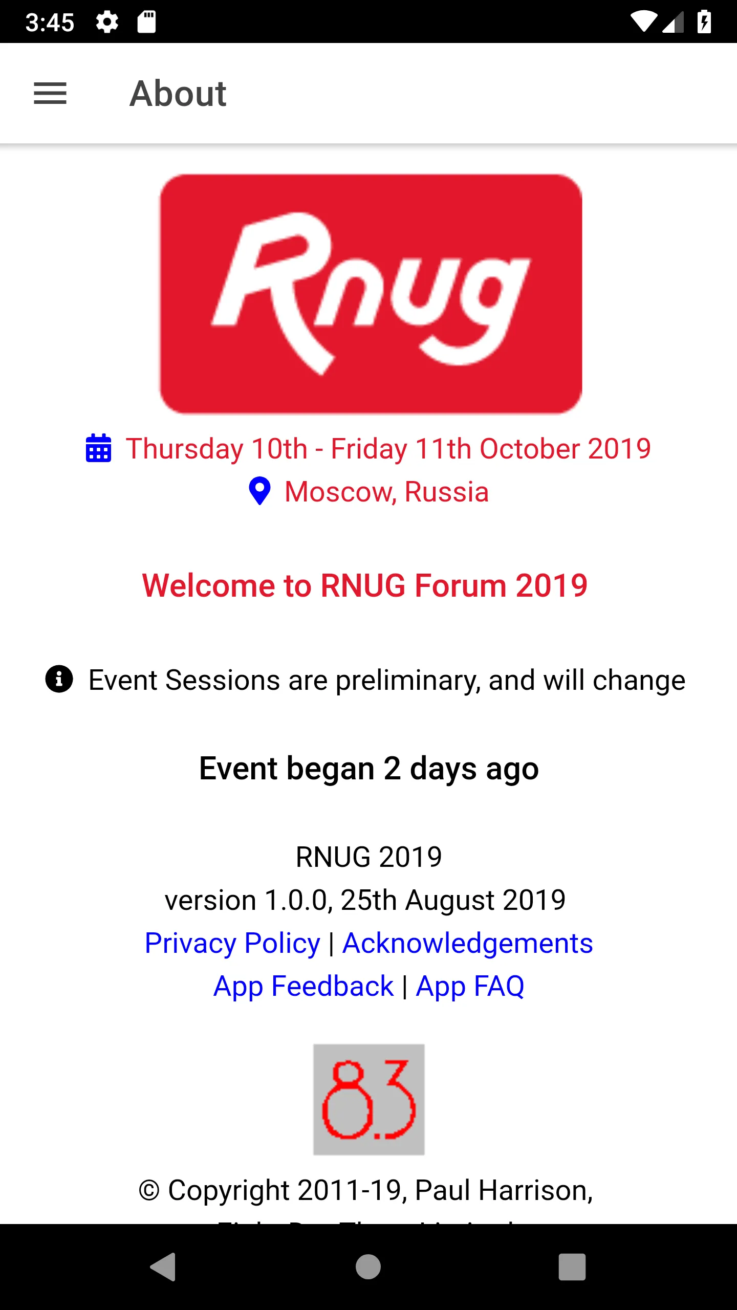 RNUG Forum 2019 | Indus Appstore | Screenshot