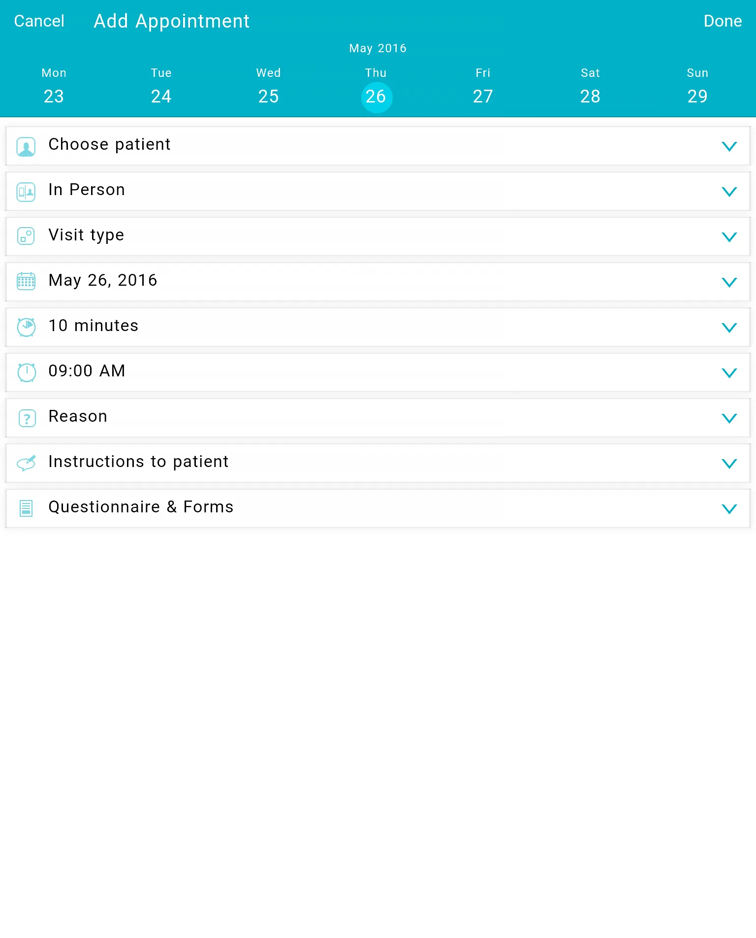 ChARM EHR Scheduler | Indus Appstore | Screenshot