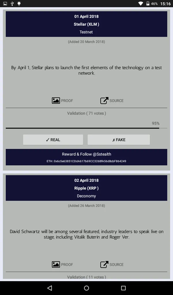 Cryptocurrency Calendar | Indus Appstore | Screenshot