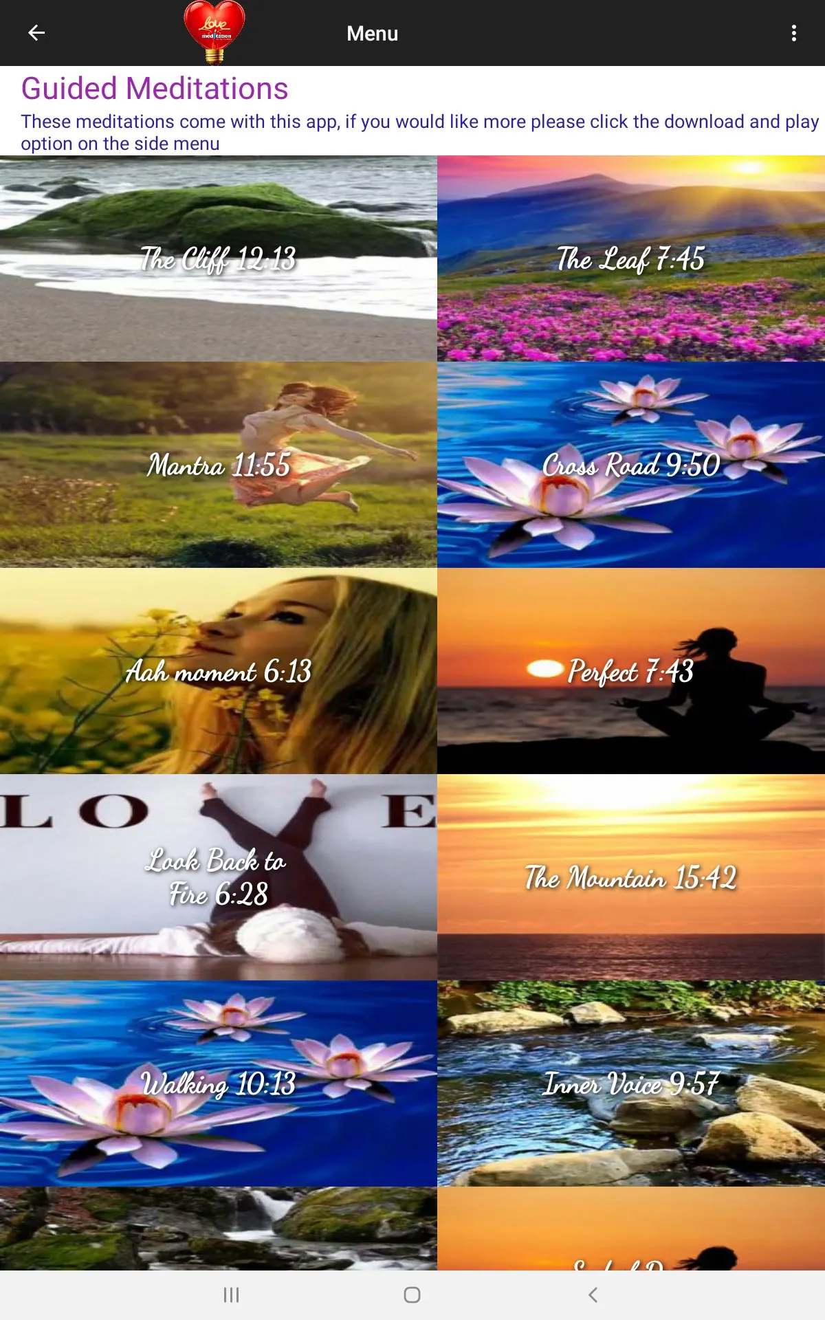 Love Meditation | Indus Appstore | Screenshot