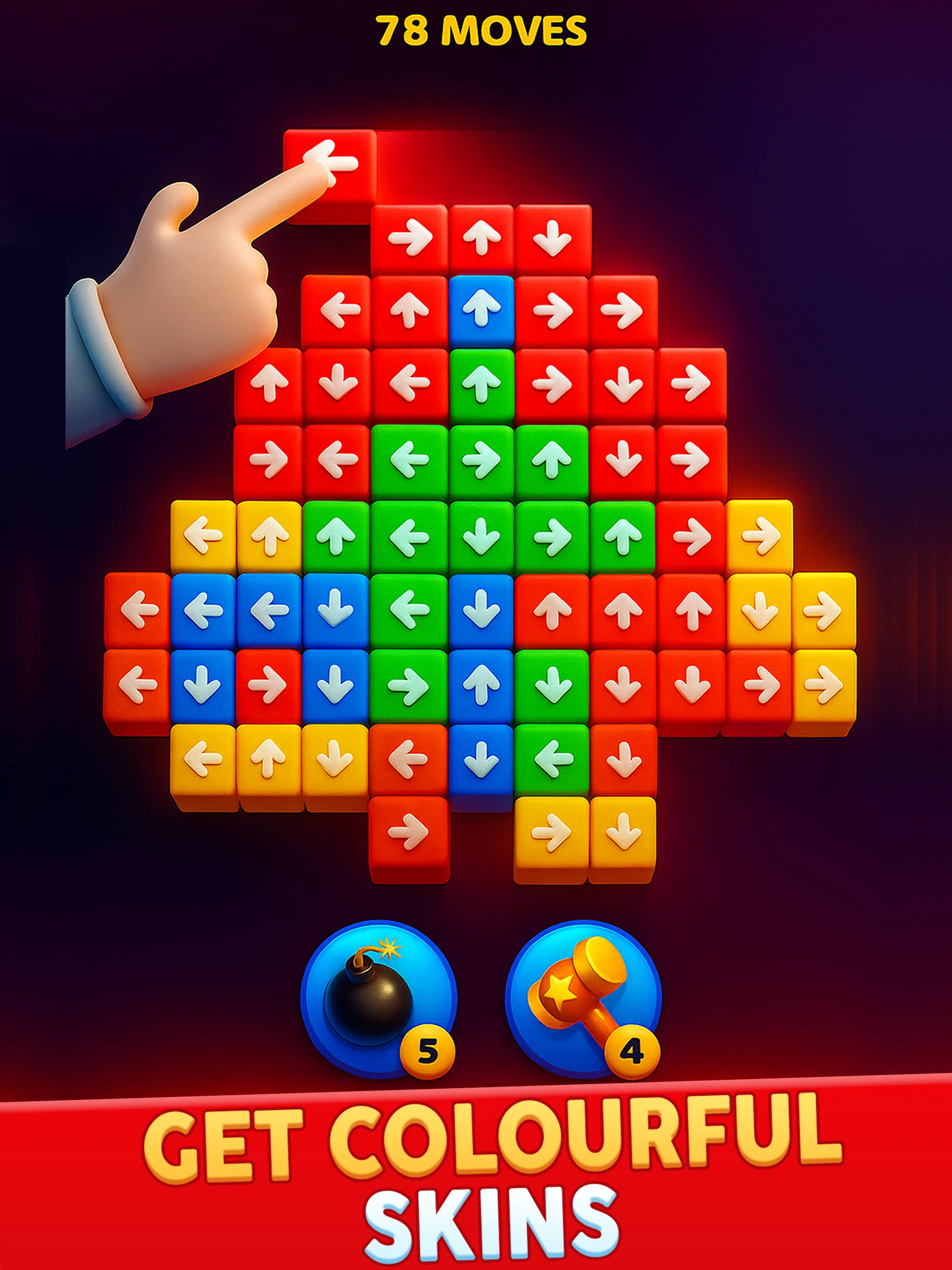 Tap Block Away: 3D Cube Puzzle | Indus Appstore | Screenshot