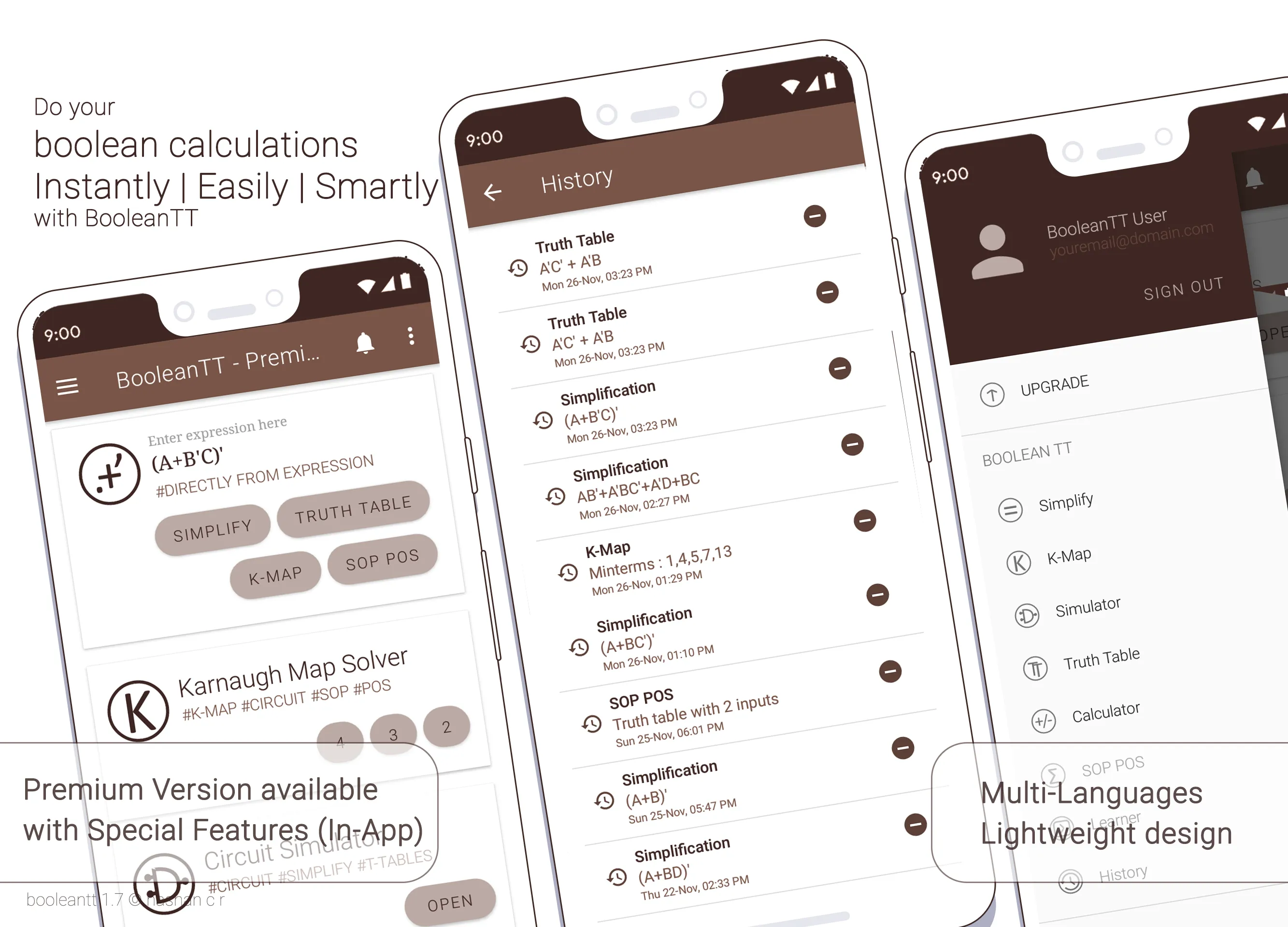 BooleanTT - Boolean Algebra | Indus Appstore | Screenshot