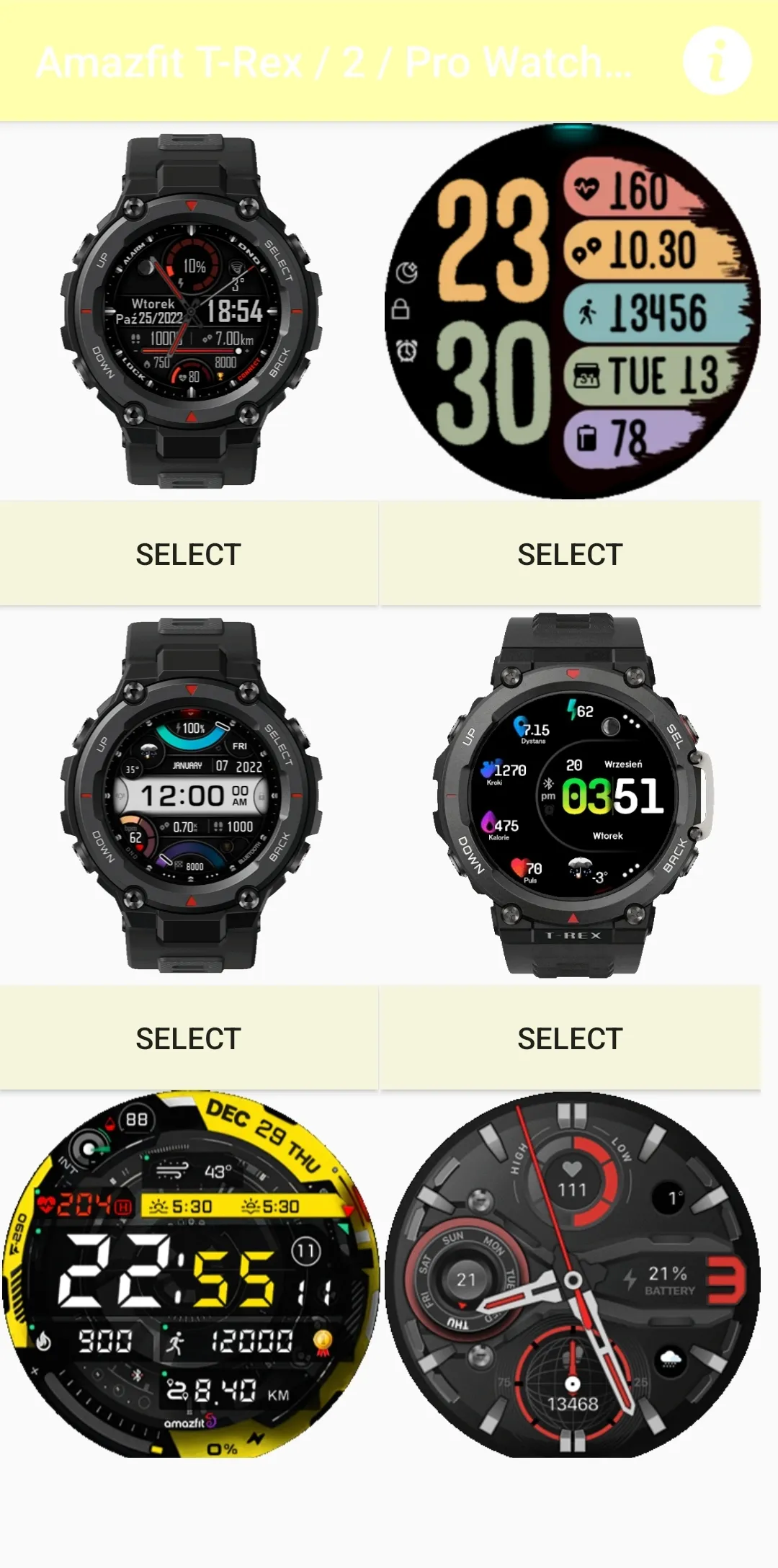 Amazfit T Rex / 2 / Pro WFace | Indus Appstore | Screenshot