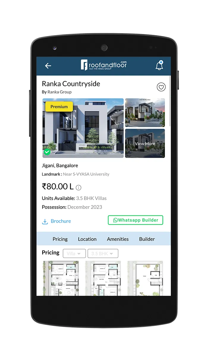 RoofandFloor Property Search | Indus Appstore | Screenshot