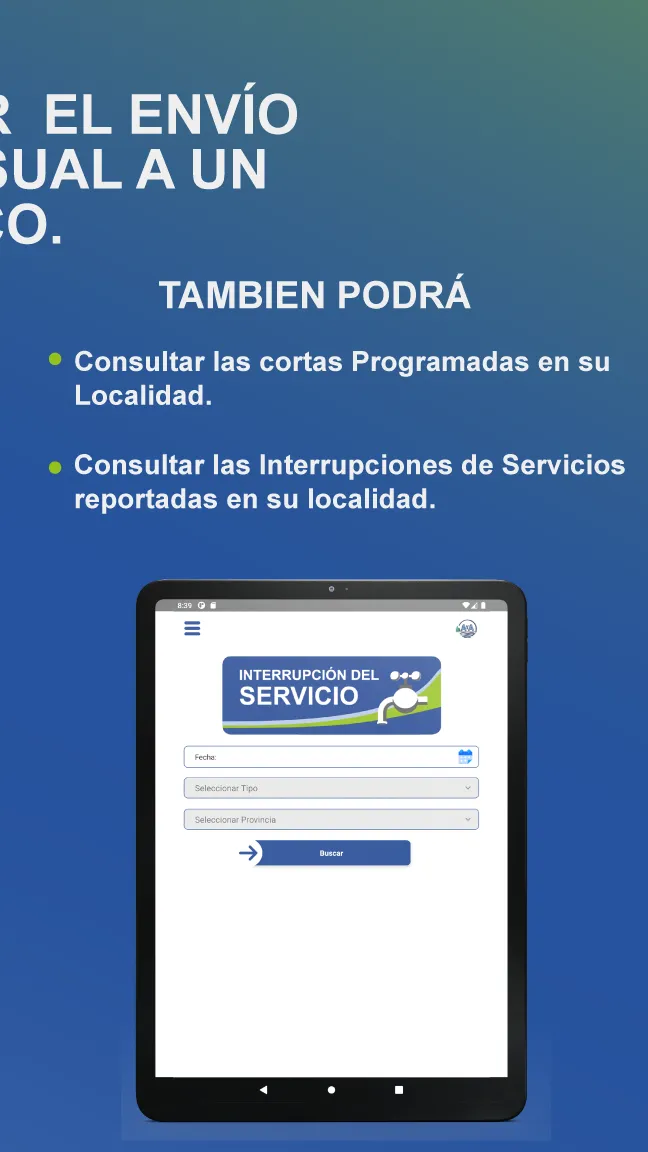 Servicios  AyA | Indus Appstore | Screenshot