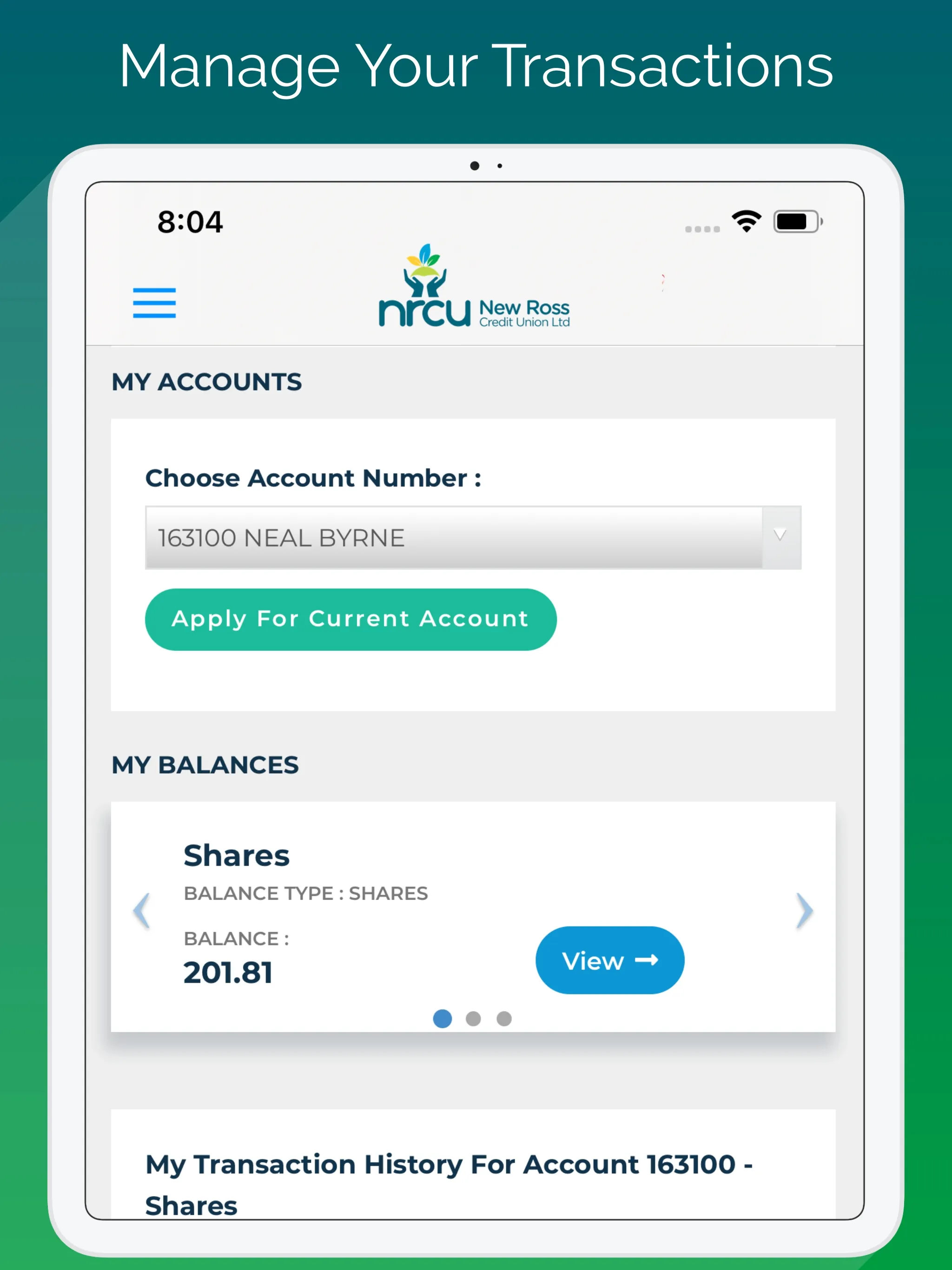 New Ross Credit Union | Indus Appstore | Screenshot