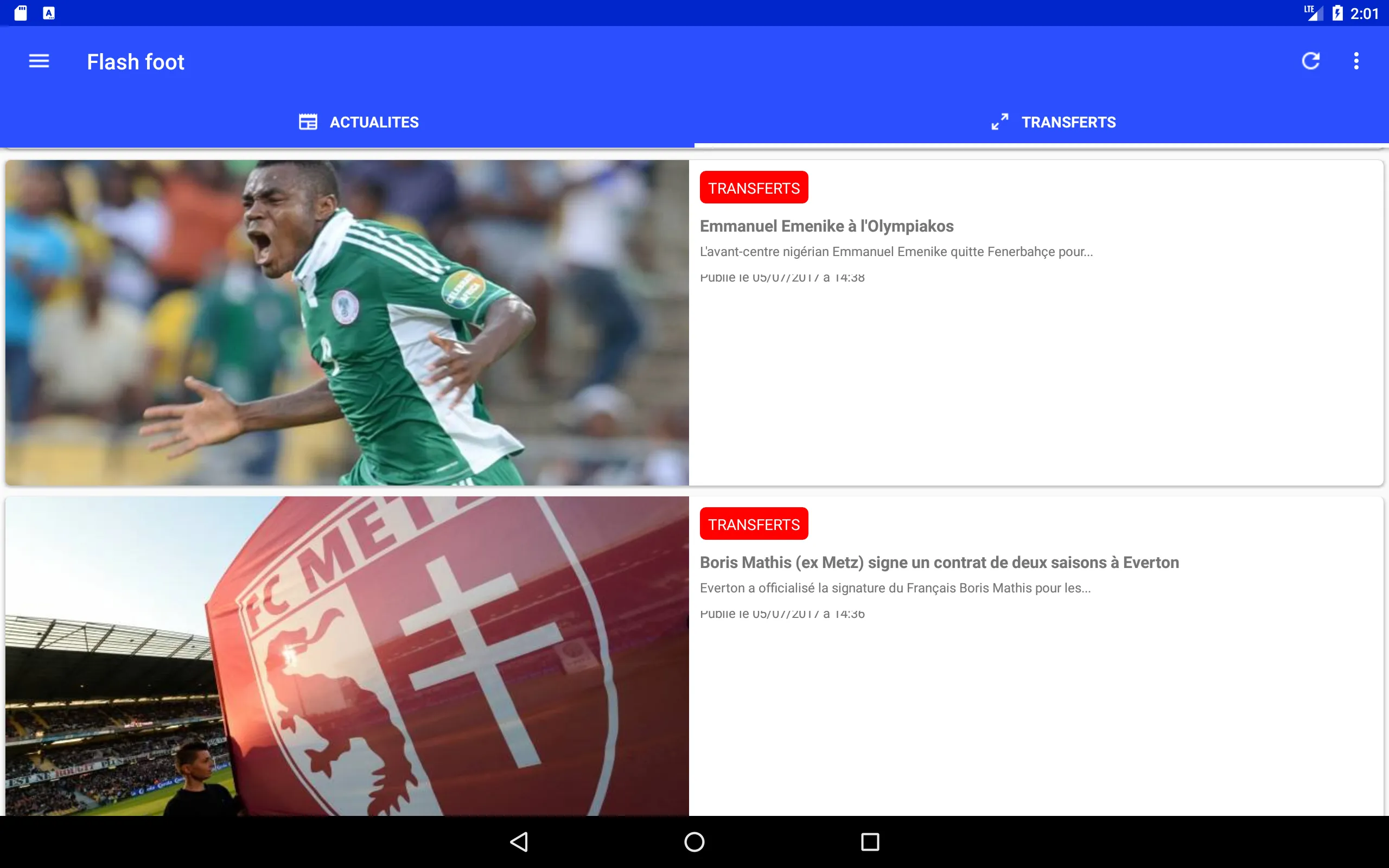 Football infos ! | Indus Appstore | Screenshot