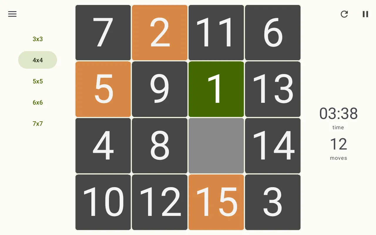 15 Number puzzle sliding game | Indus Appstore | Screenshot