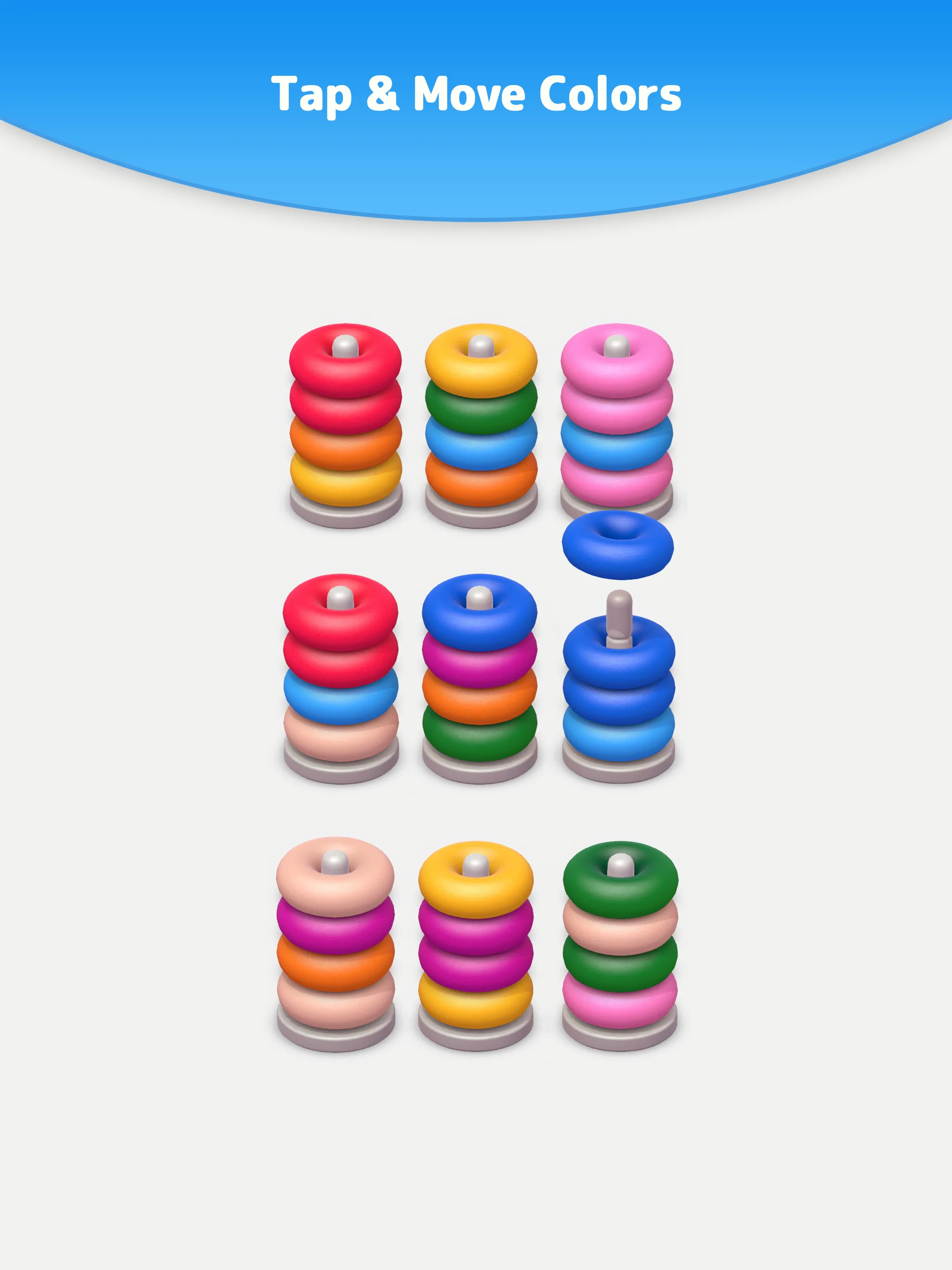 Color Sort 3D — Hoop Stack | Indus Appstore | Screenshot