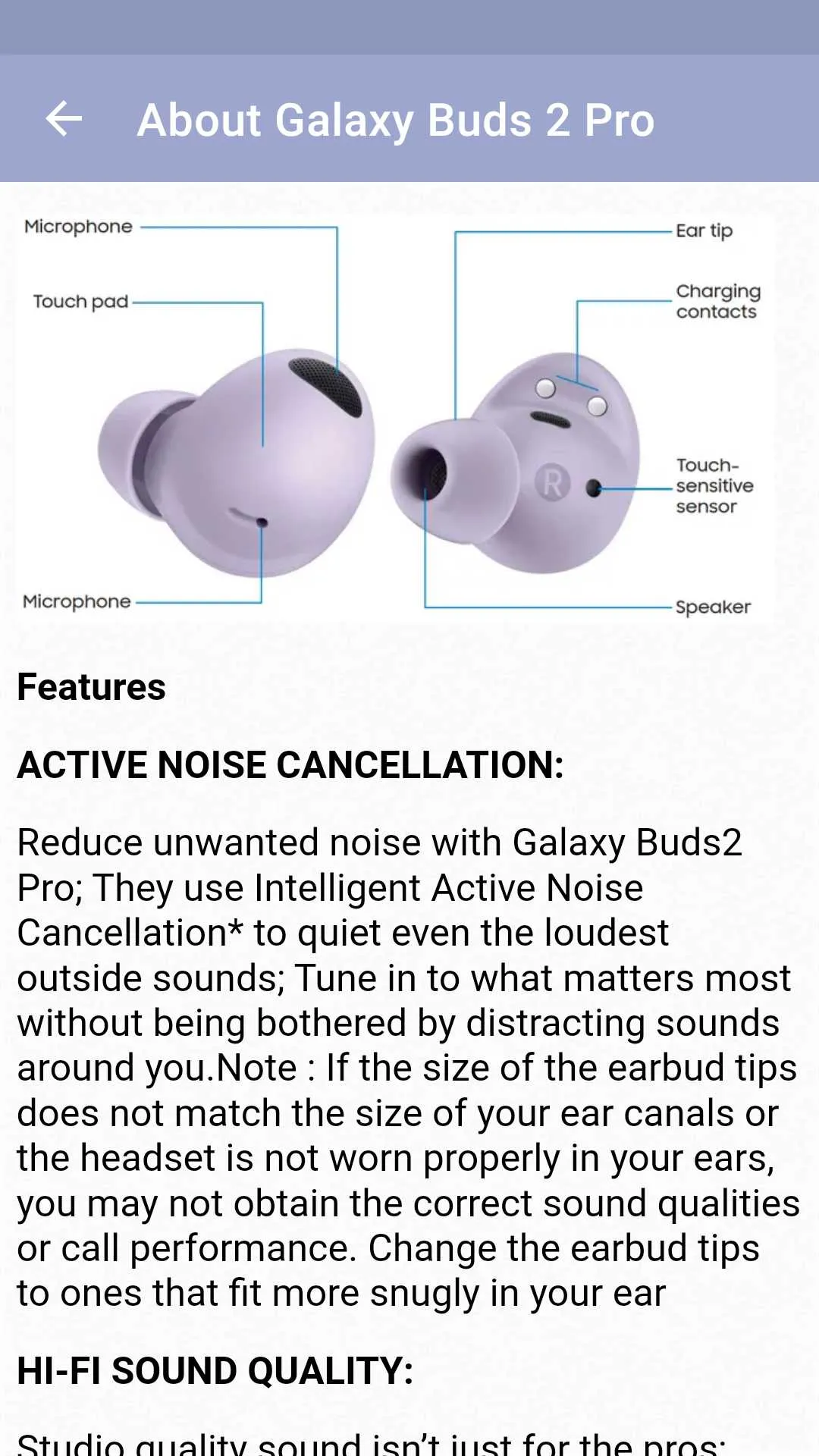 Galaxy Buds 2 Pro Guide | Indus Appstore | Screenshot