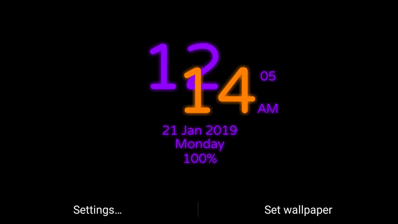 Awesome Digital Clock Lwp | Indus Appstore | Screenshot