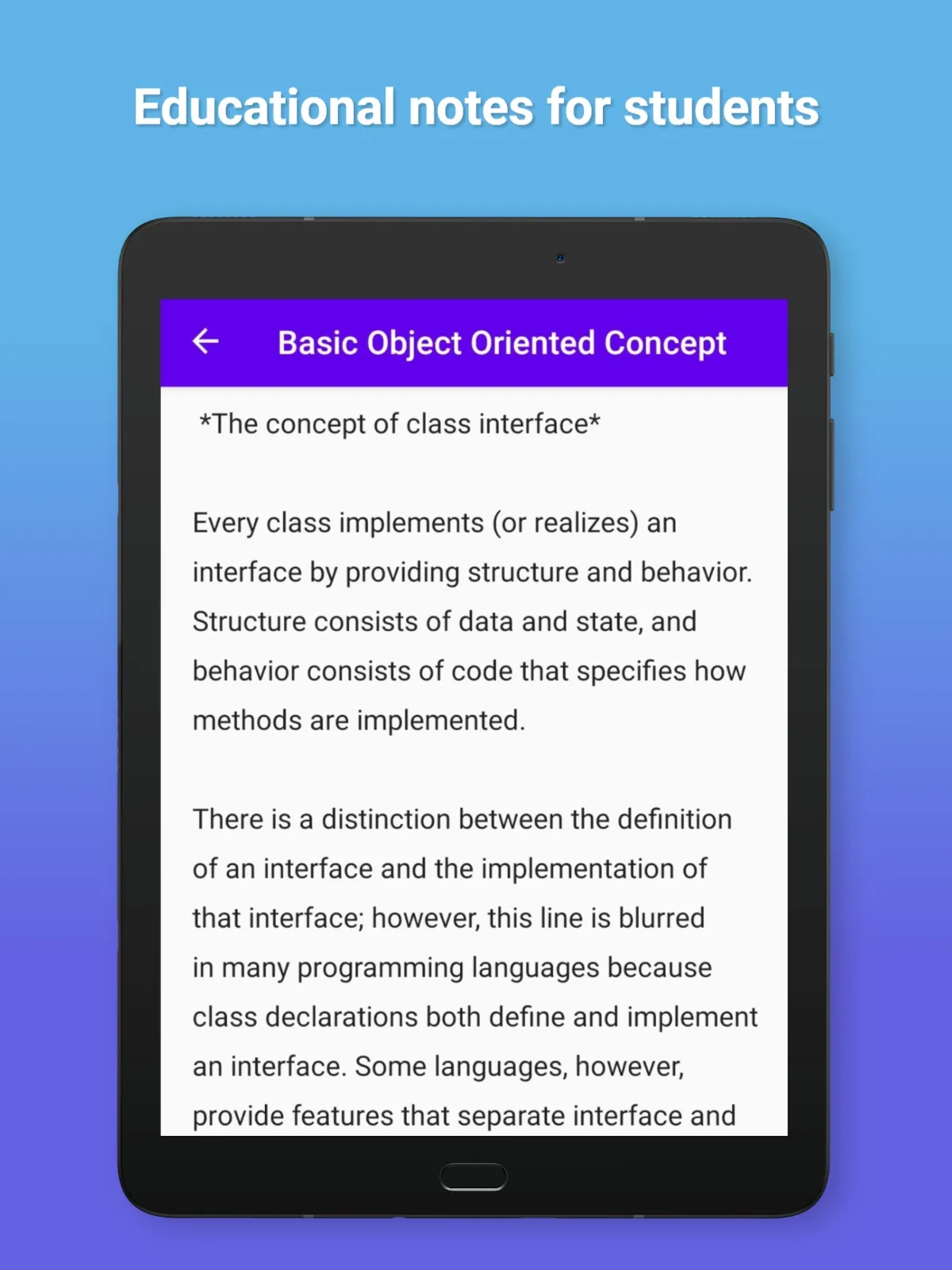 Basic Object Oriented Concept | Indus Appstore | Screenshot