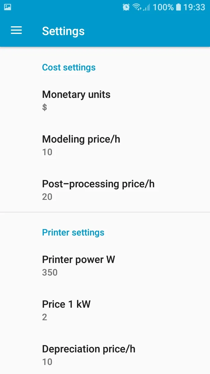 3D Printing Calculator | Indus Appstore | Screenshot