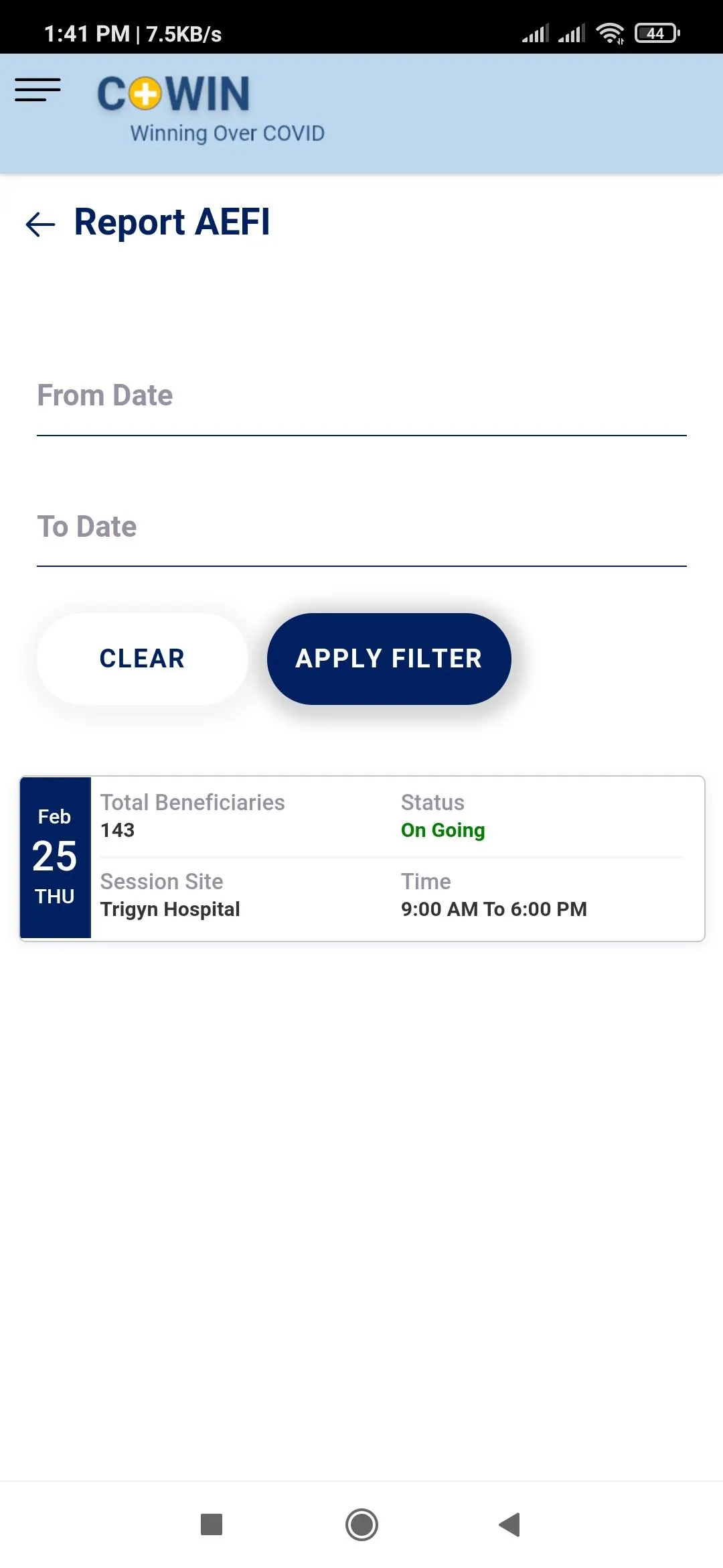 Co-WIN Vaccinator App | Indus Appstore | Screenshot