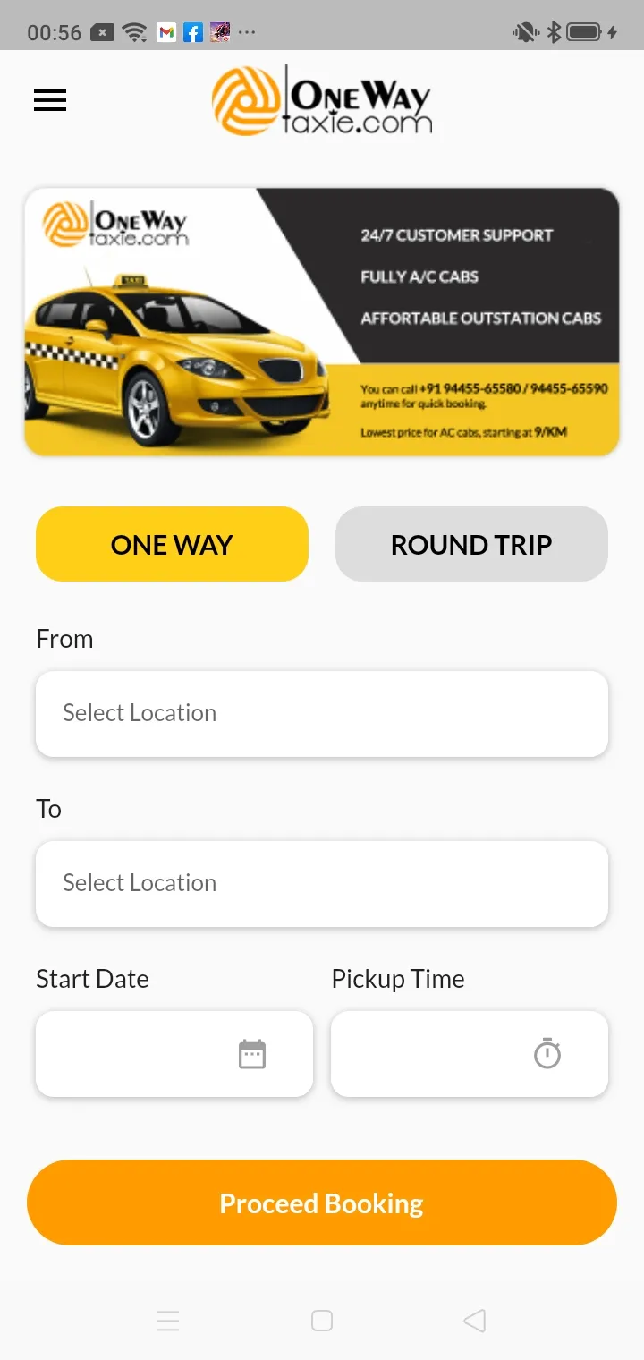 OneWay Taxie | Indus Appstore | Screenshot