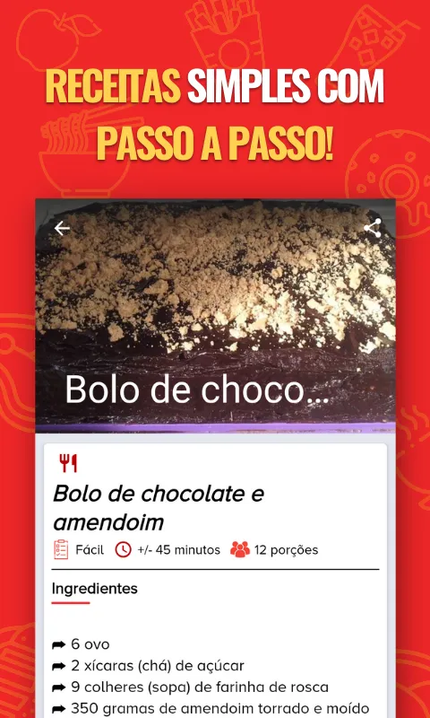 Receitas de Bolos de Chocolate | Indus Appstore | Screenshot