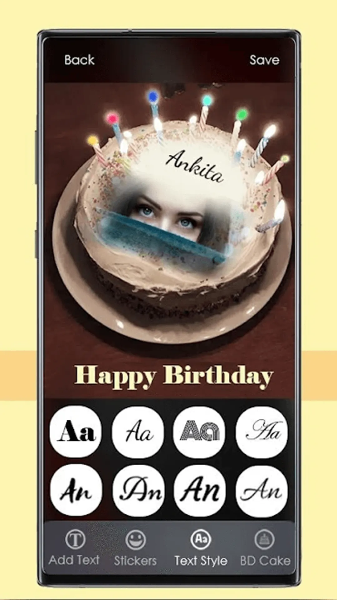 Name photo on birthday cake | Indus Appstore | Screenshot