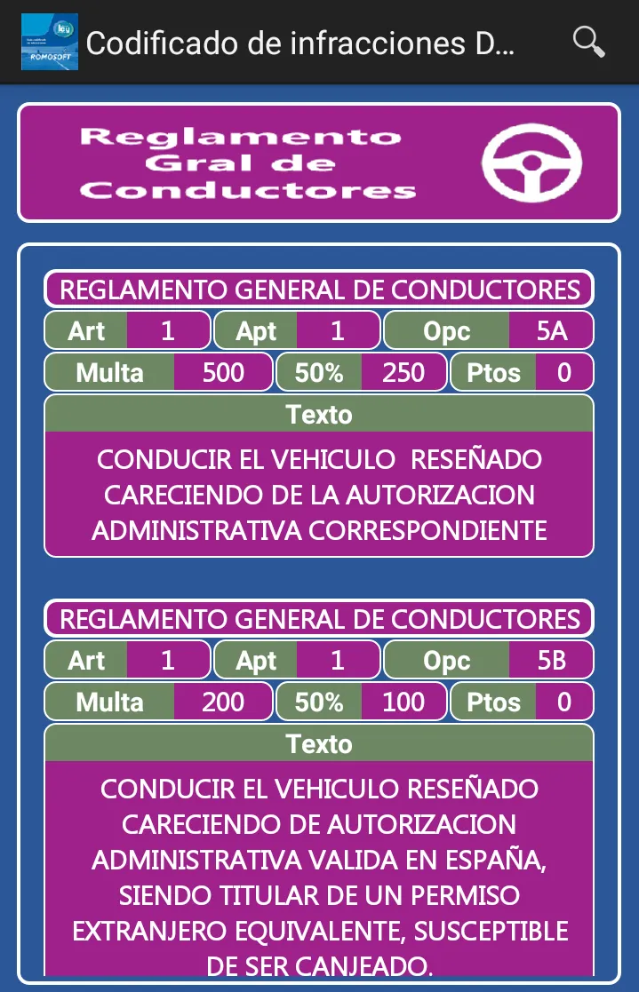 Codificado infracciones DGT | Indus Appstore | Screenshot