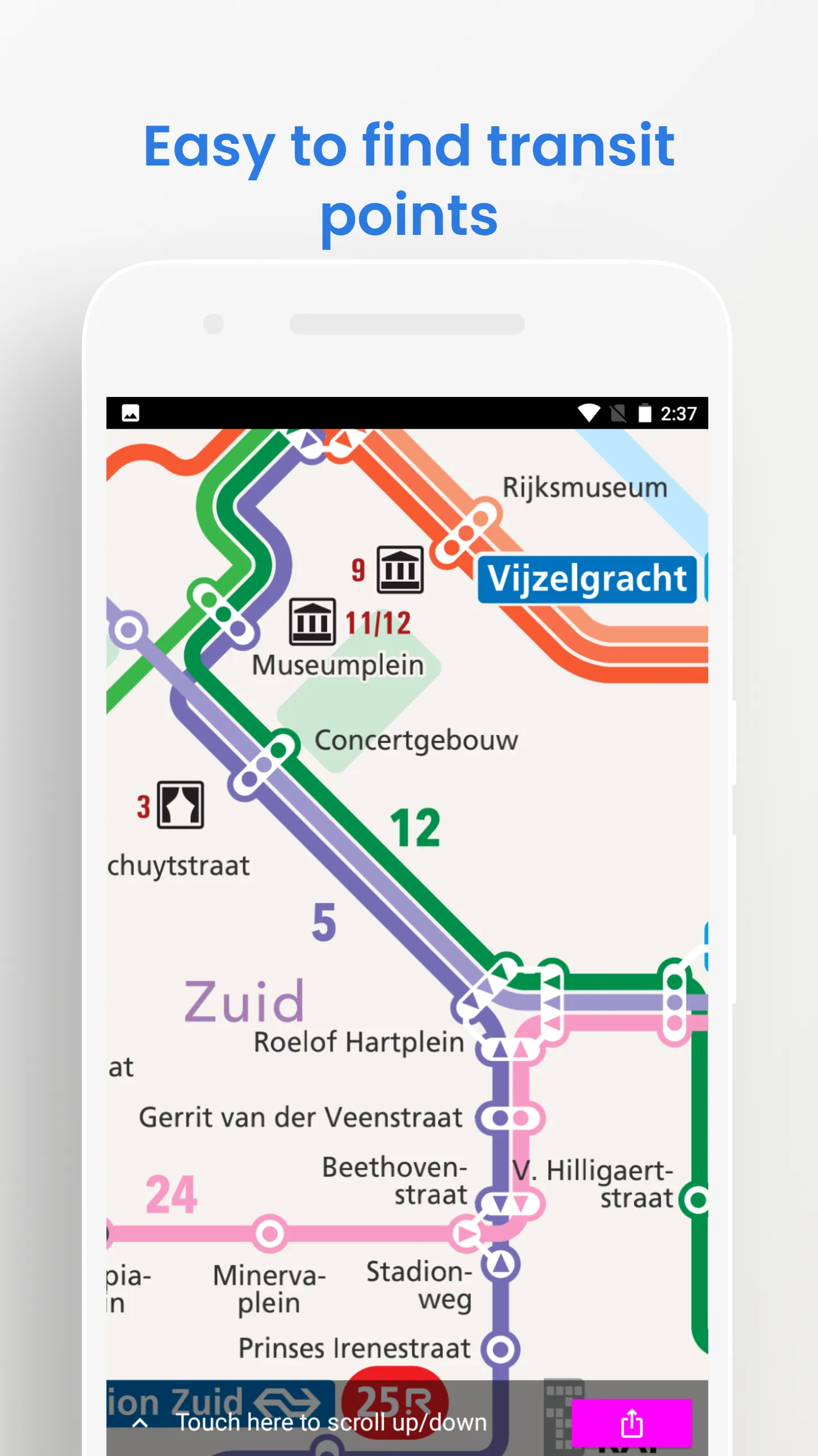 Amsterdam Metro Rail GVB Guide | Indus Appstore | Screenshot