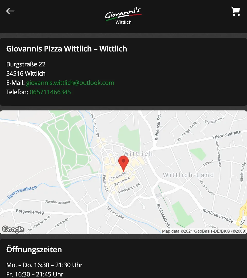 Giovannis Pizza Wittlich | Indus Appstore | Screenshot