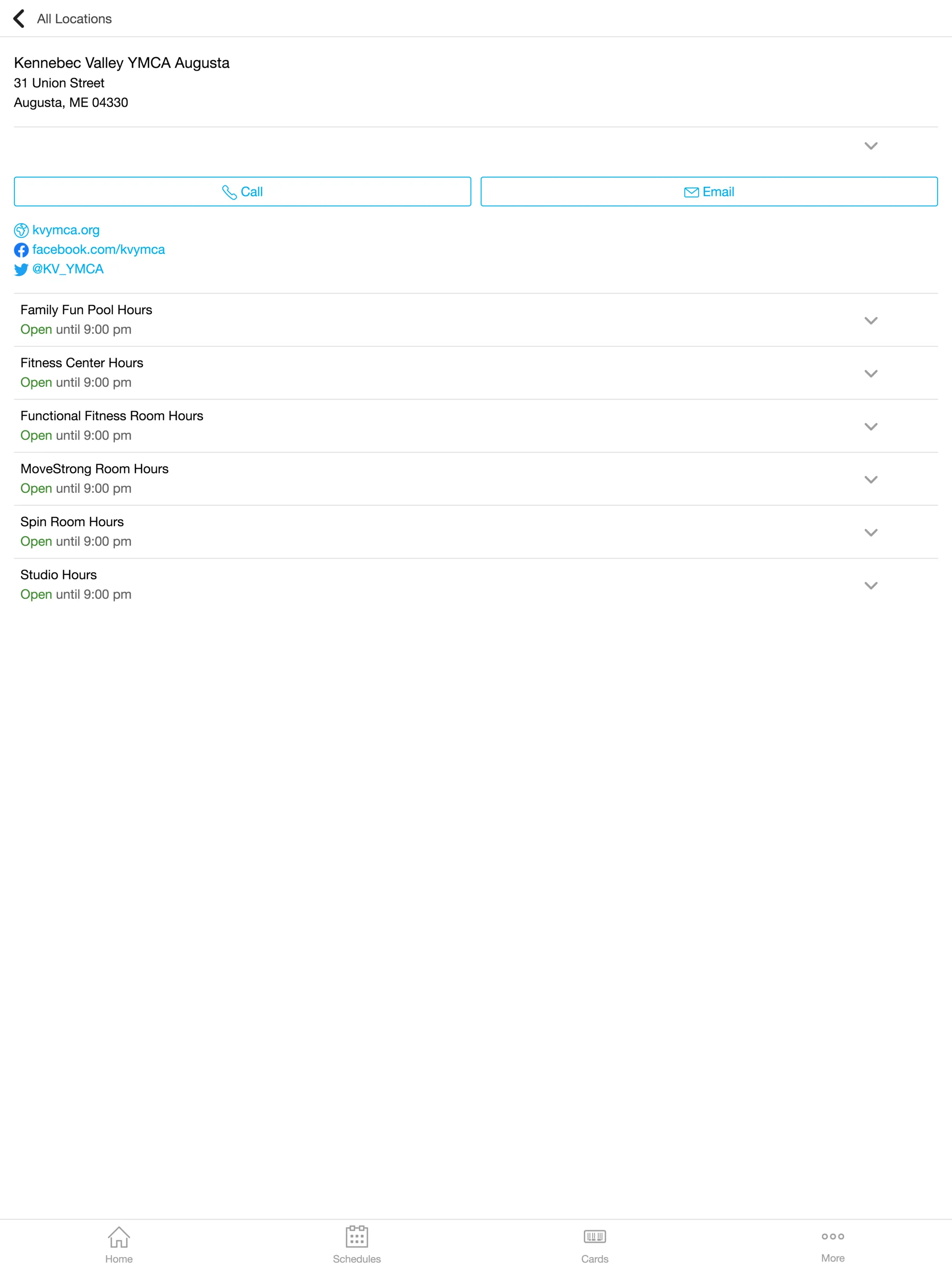 Kennebec Valley YMCA | Indus Appstore | Screenshot