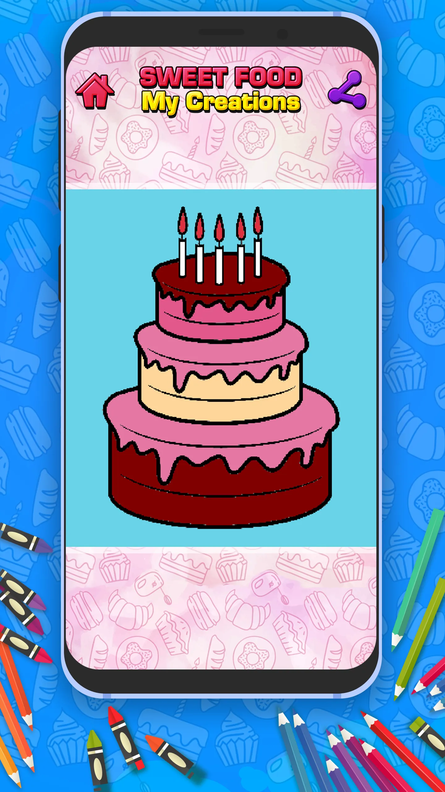 Cute Sweet Food Coloring Book | Indus Appstore | Screenshot