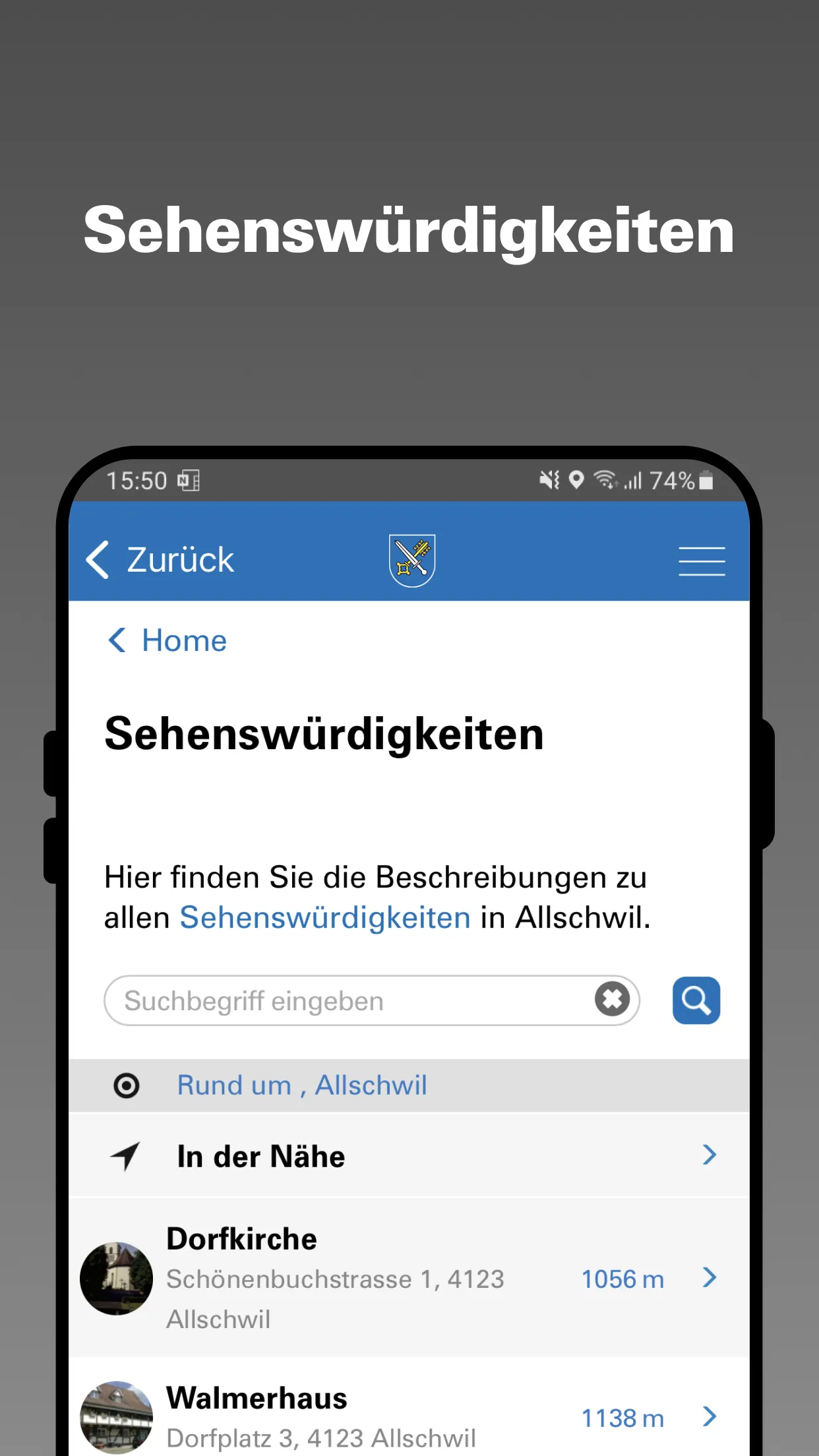 Gemeinde Allschwil | Indus Appstore | Screenshot