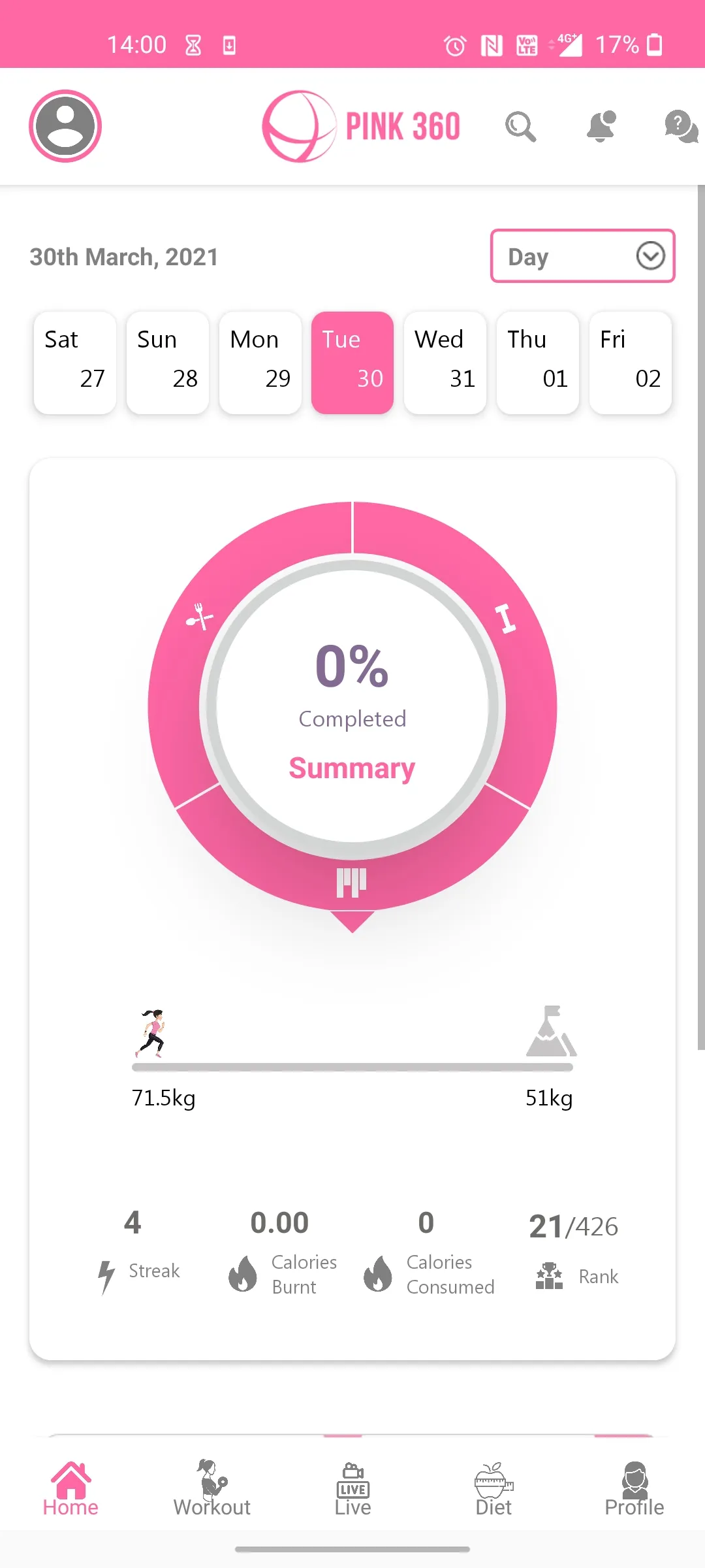 Pink 360 - Fitness, Diet Plans | Indus Appstore | Screenshot