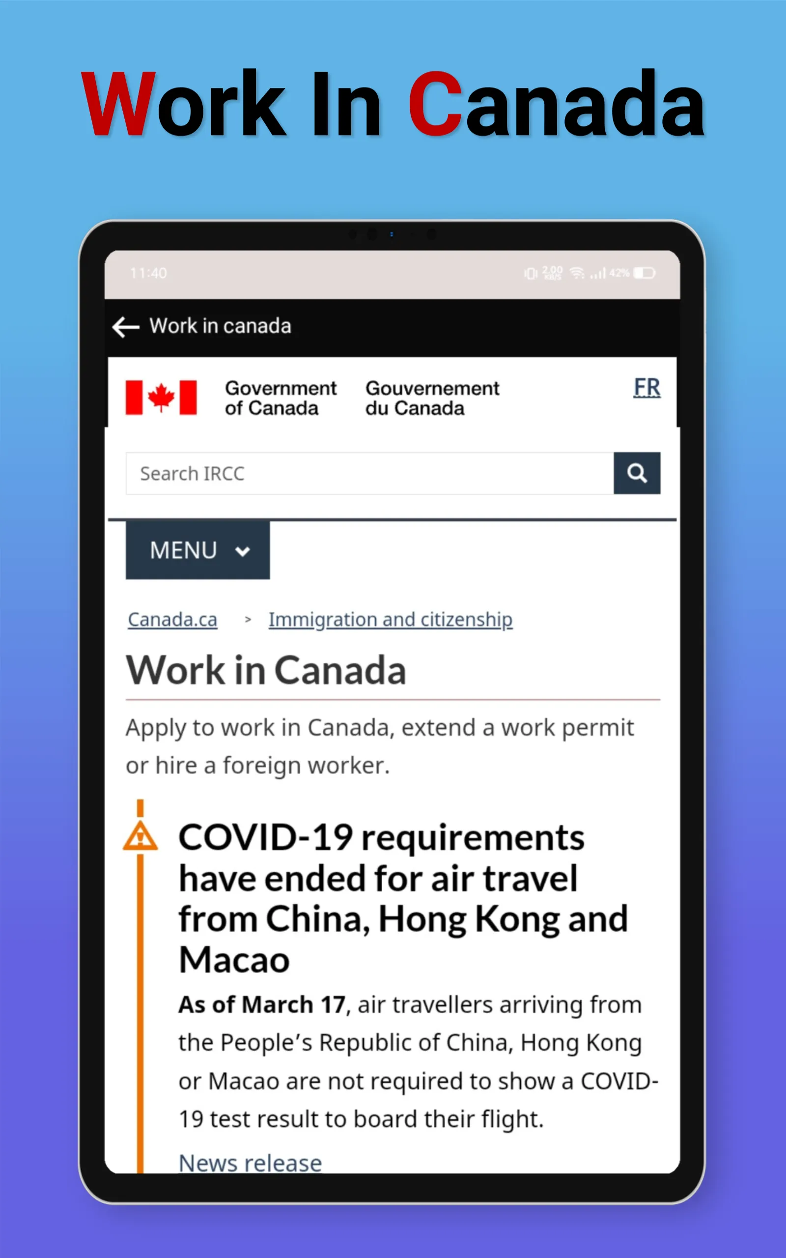 Canada visa apply online | Indus Appstore | Screenshot