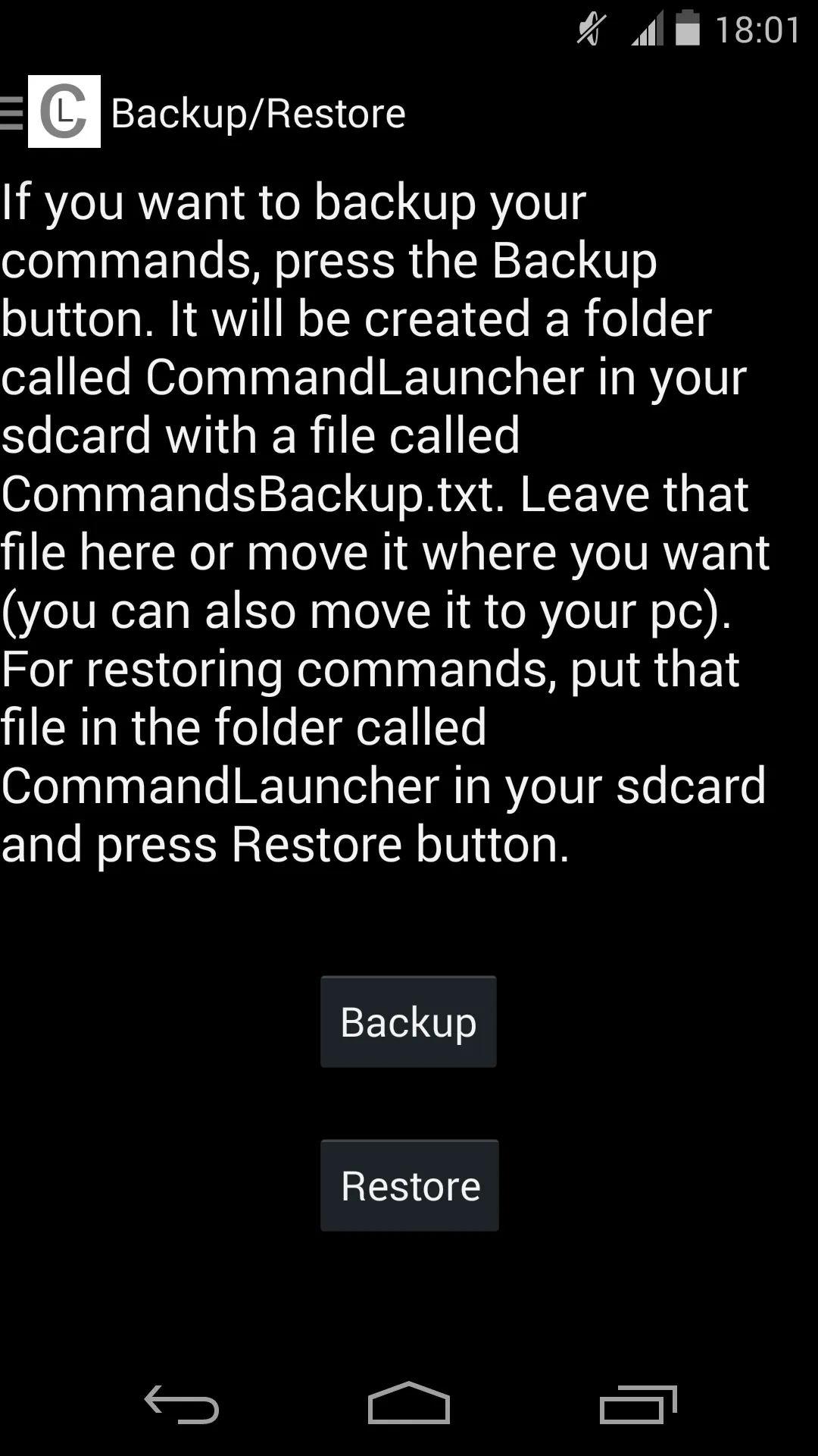 Commands Launcher | Indus Appstore | Screenshot