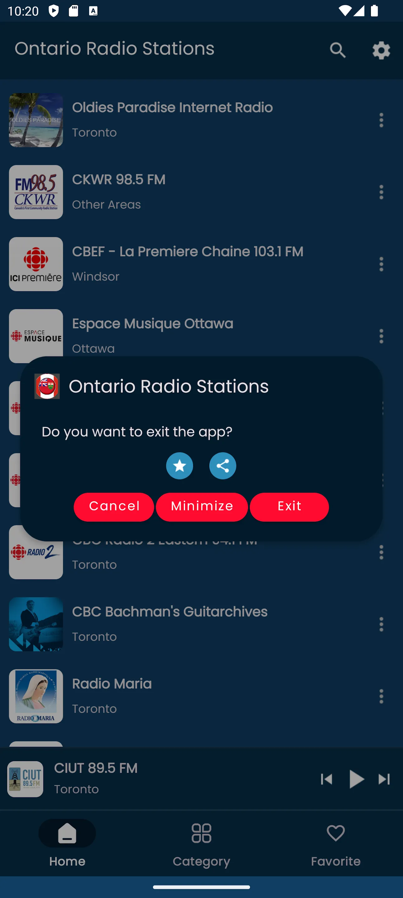 Radios from Ontario | Indus Appstore | Screenshot