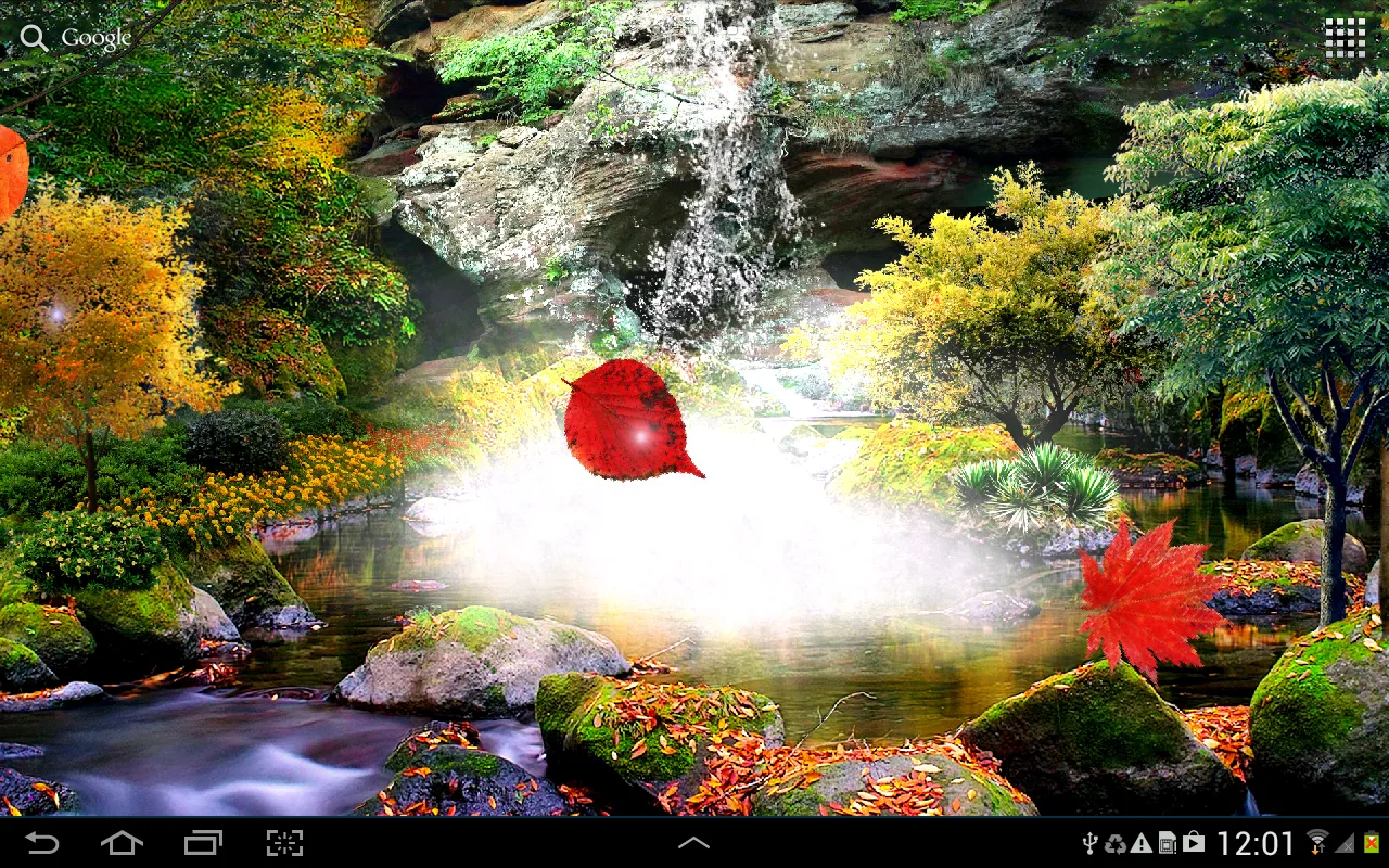 3D Autumn Waterfall Wallpaper | Indus Appstore | Screenshot