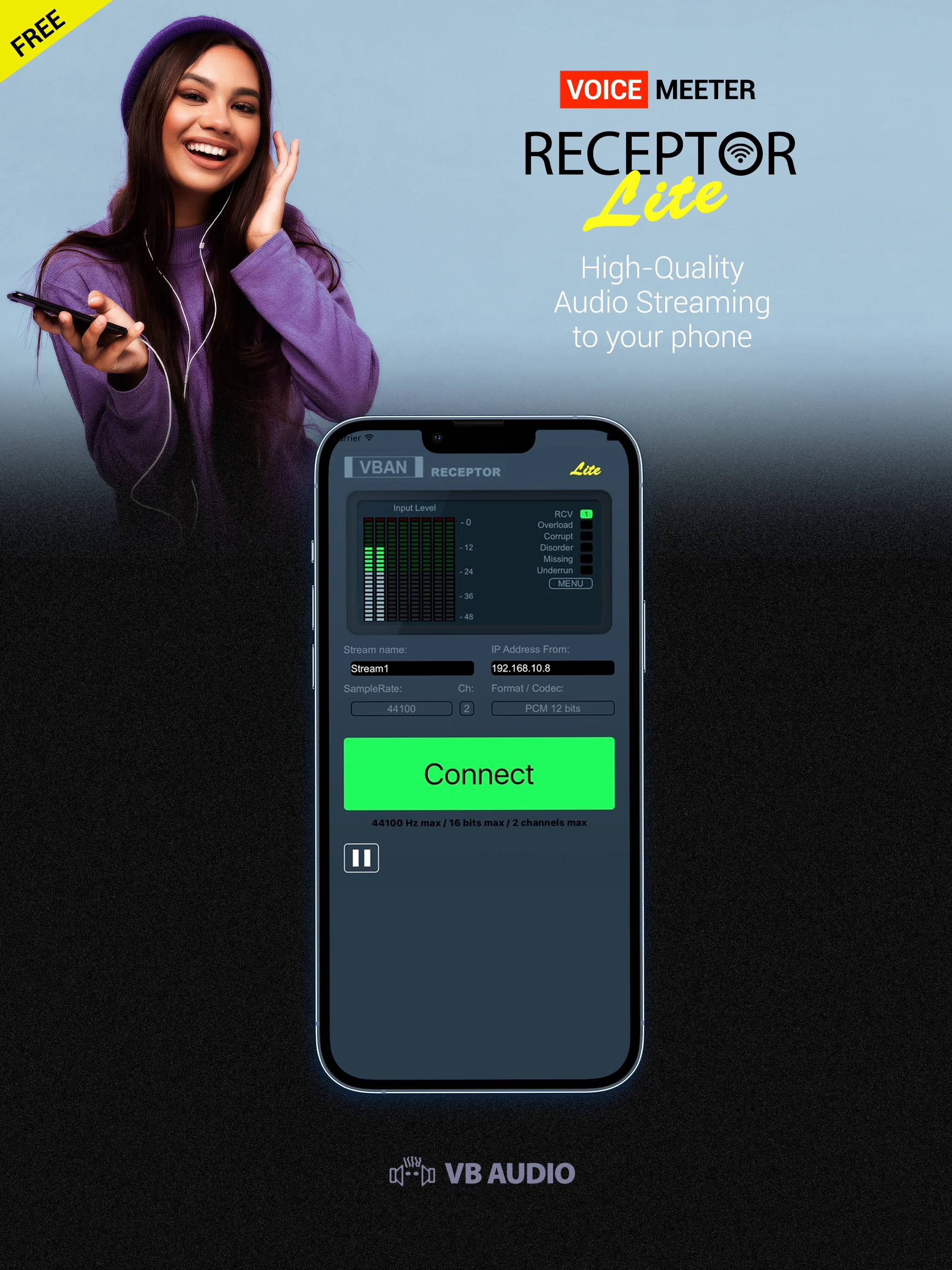 VBAN Receptor Lite | Indus Appstore | Screenshot