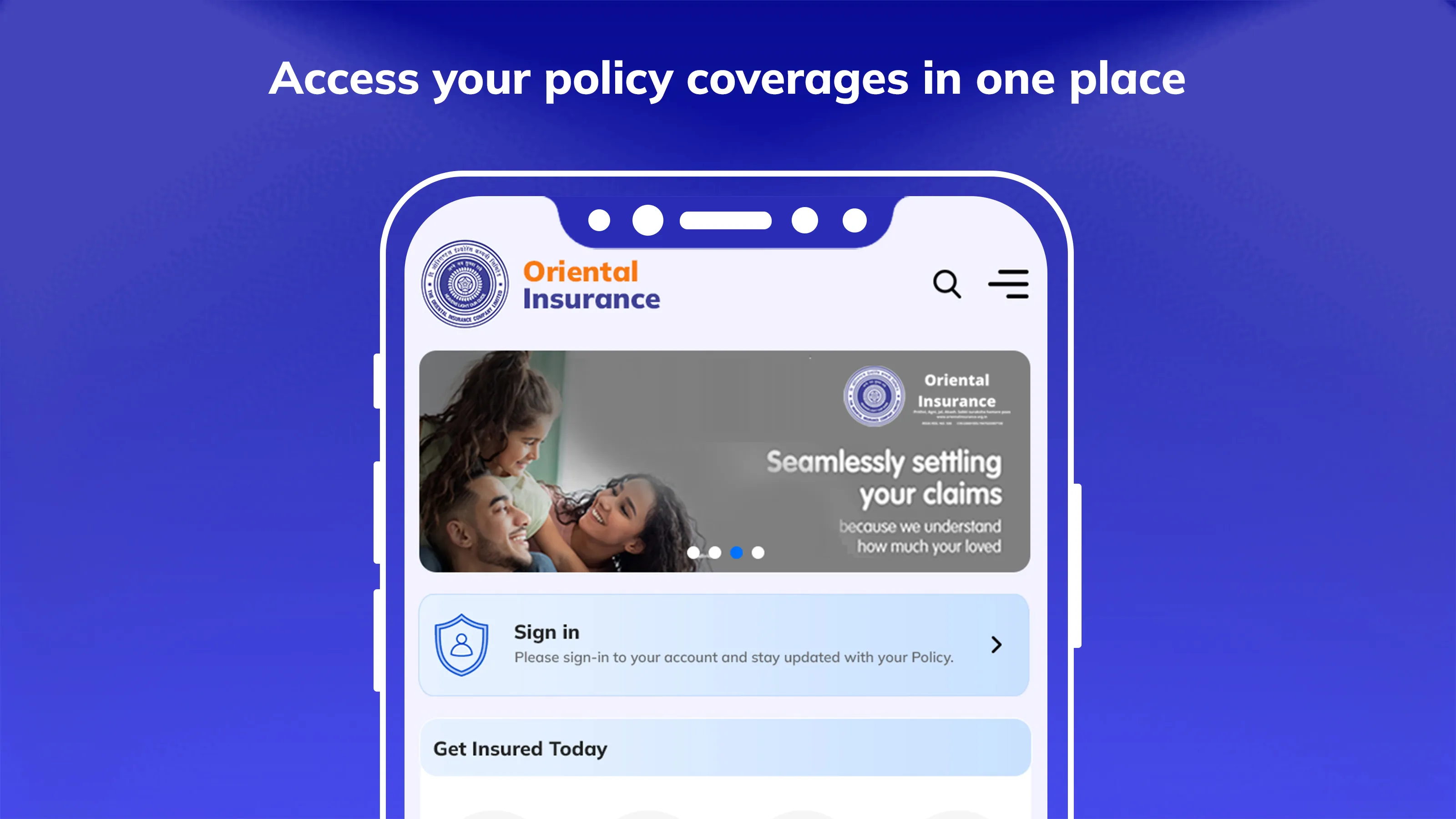 Oriental Insurance Company | Indus Appstore | Screenshot