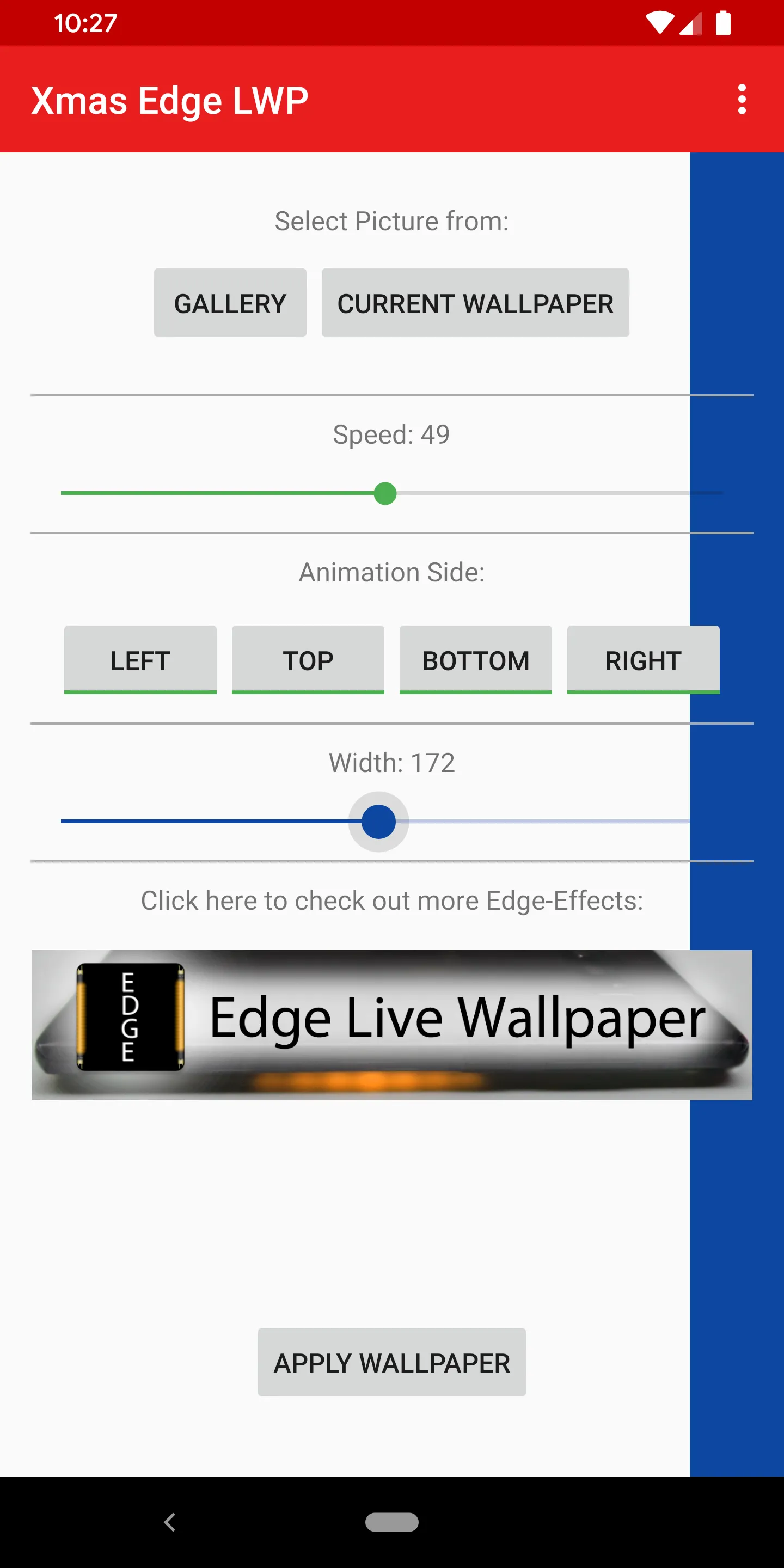 Xmas Edge Live Wallpaper | Indus Appstore | Screenshot