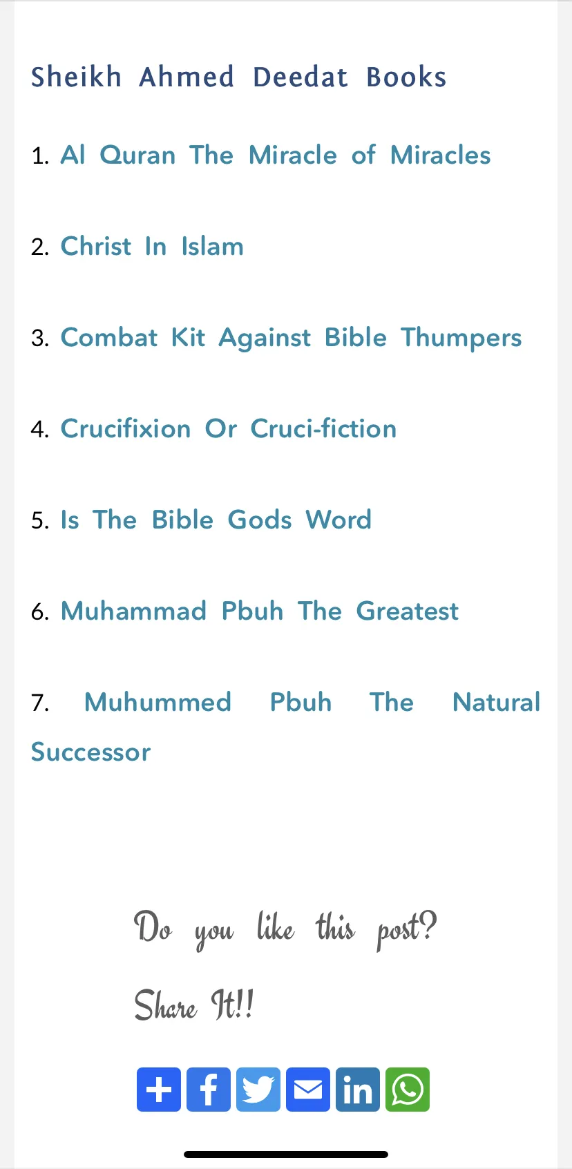 Ahmed Deedat Books | Indus Appstore | Screenshot