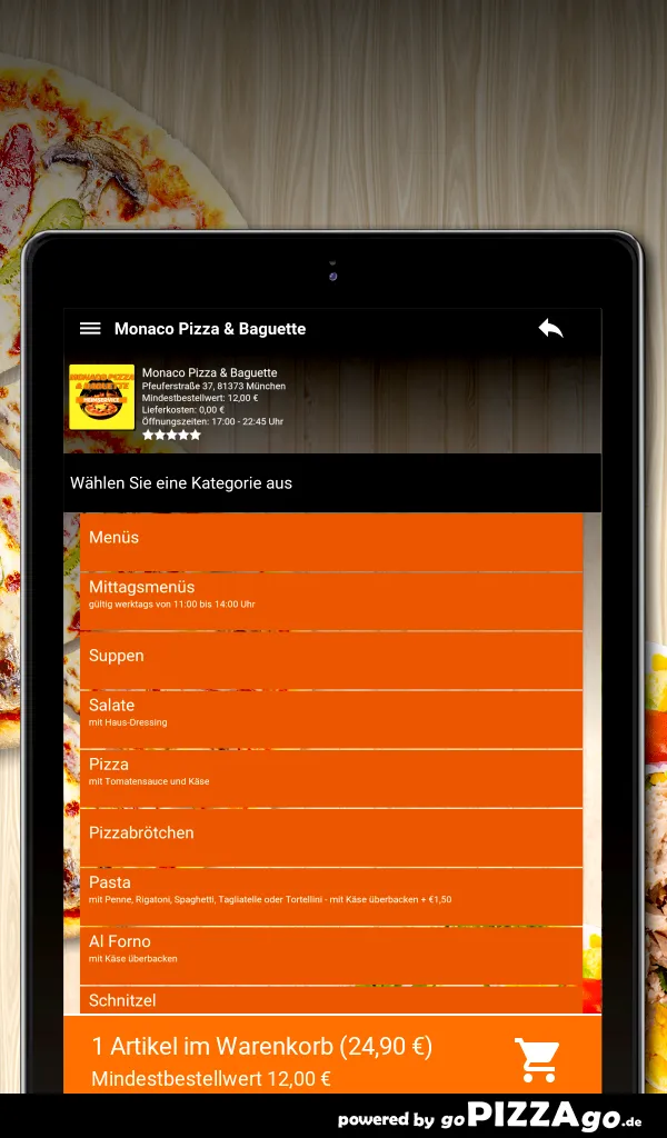 Monaco Pizza - Baguette Münche | Indus Appstore | Screenshot