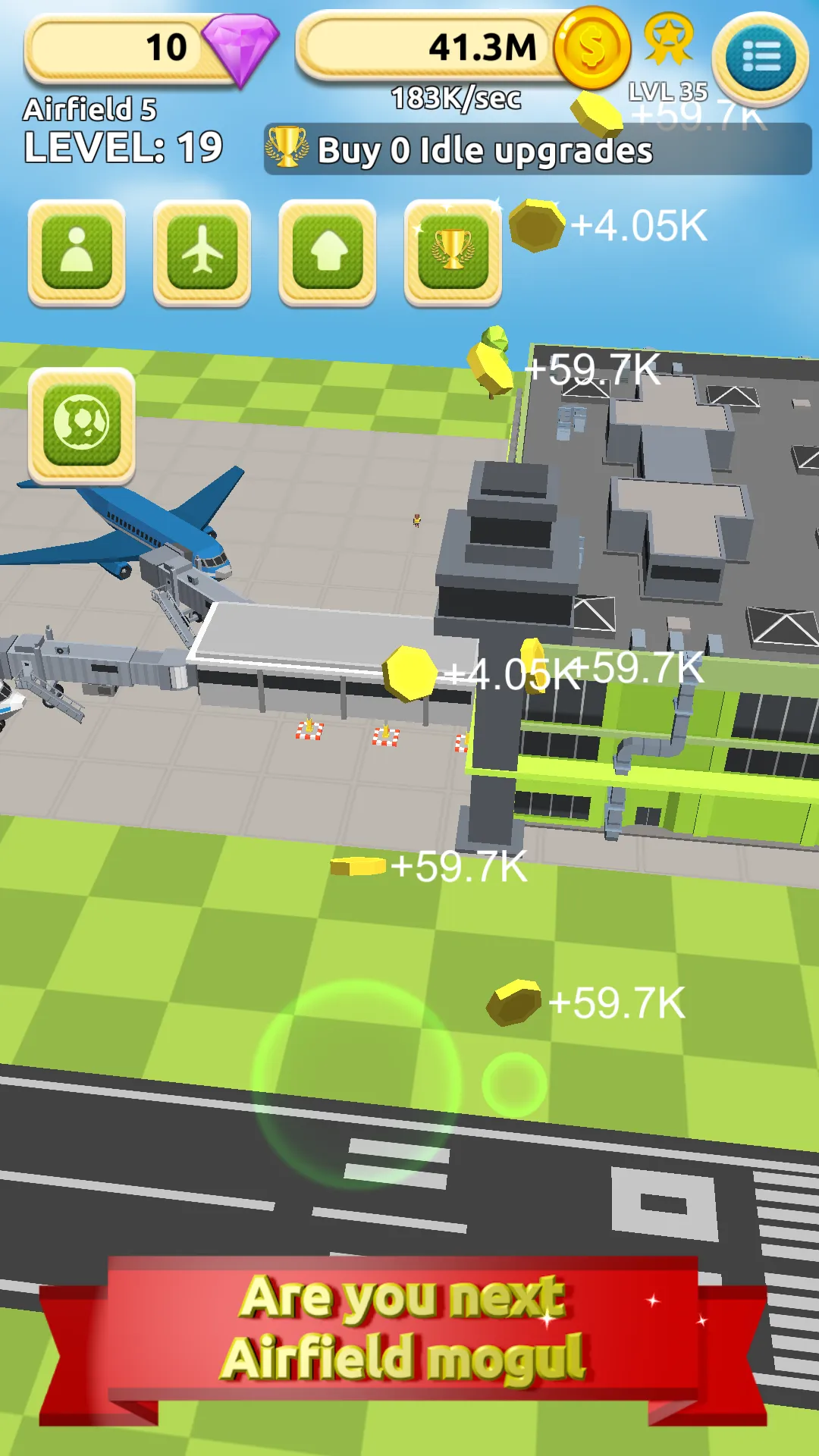 Airfield Tycoon Clicker Game | Indus Appstore | Screenshot