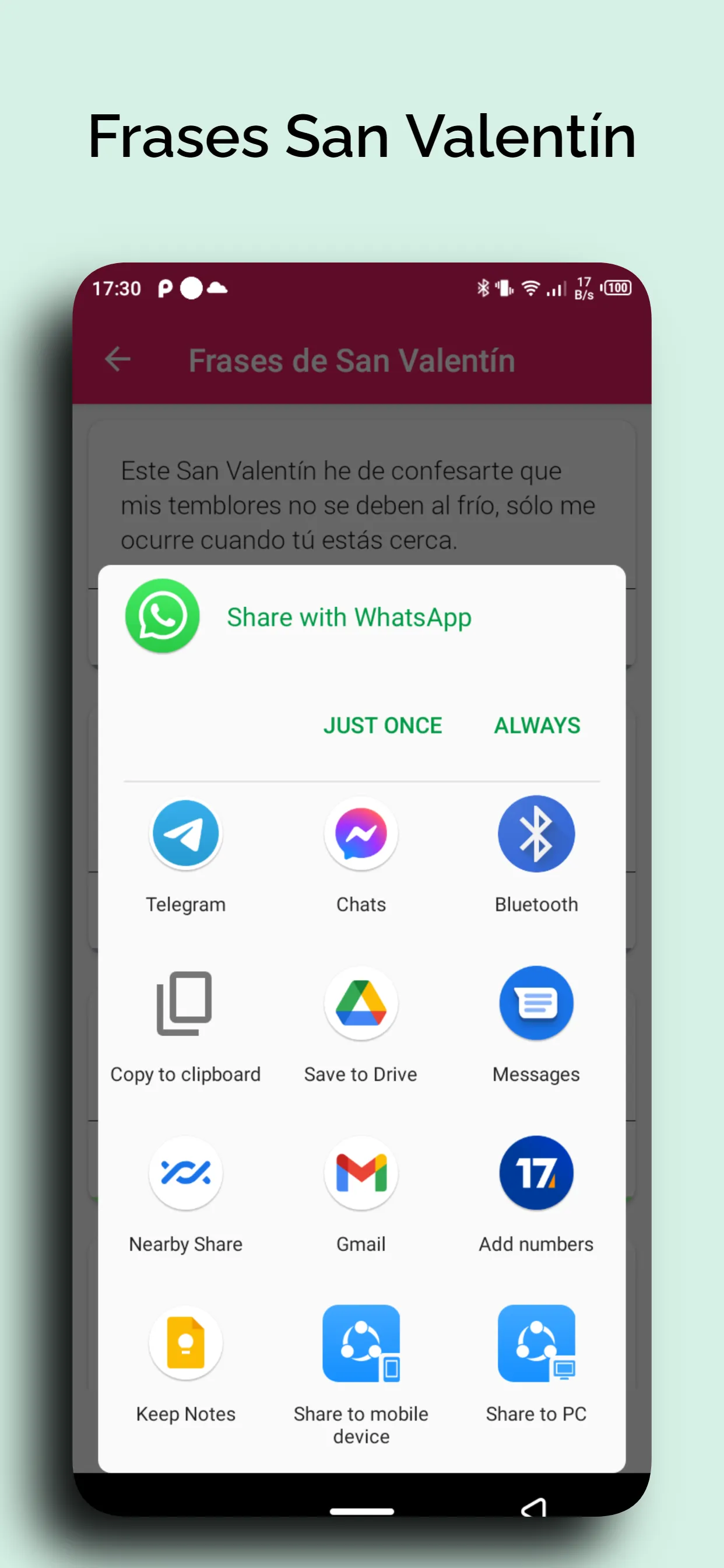 Frases San Valentín 2024 | Indus Appstore | Screenshot