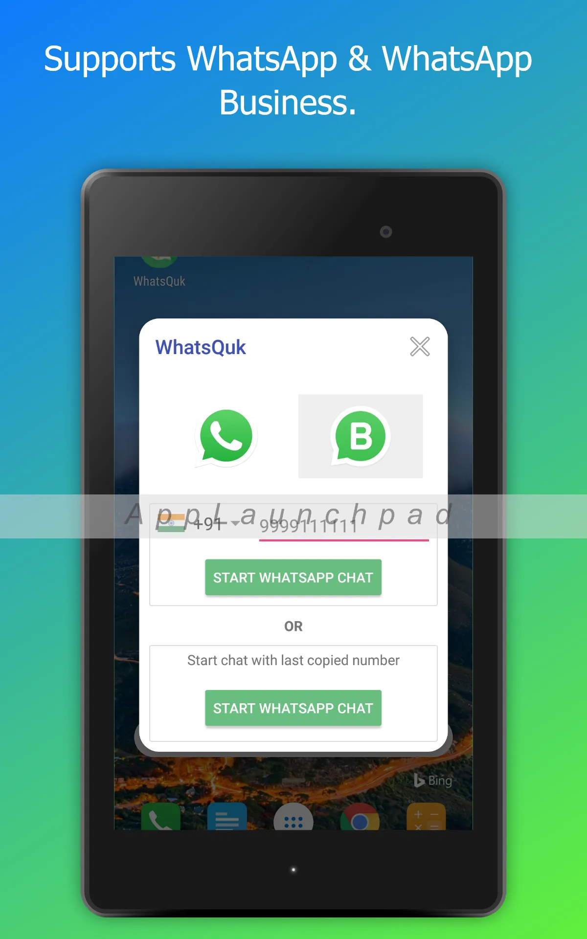 Chat Without Saving Number -WQ | Indus Appstore | Screenshot