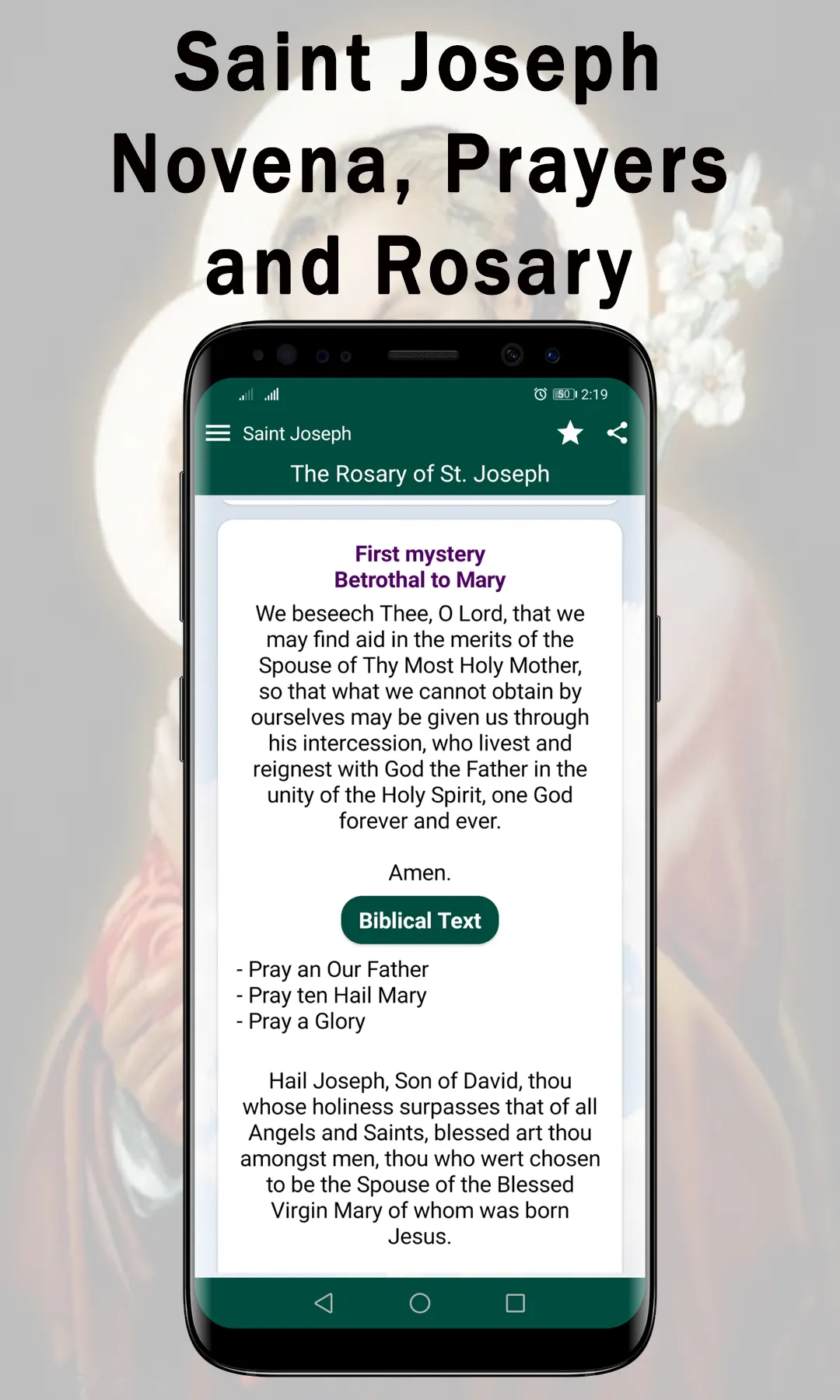 Novena To St. Joseph, Prayers | Indus Appstore | Screenshot